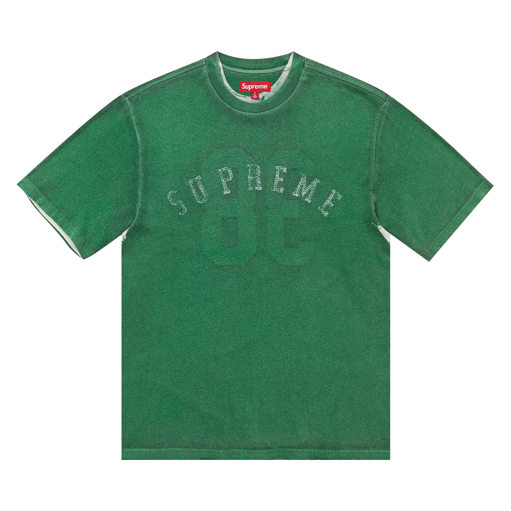 Pre-owned Supreme Overprint Short-sleeve Top 'green' | Men's Size L