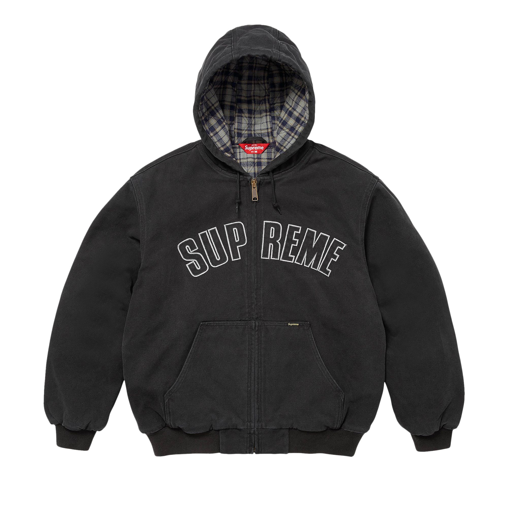 Pre-owned Supreme Reflective Arc Hooded Work Jacket 'black' | Men's Size Xl