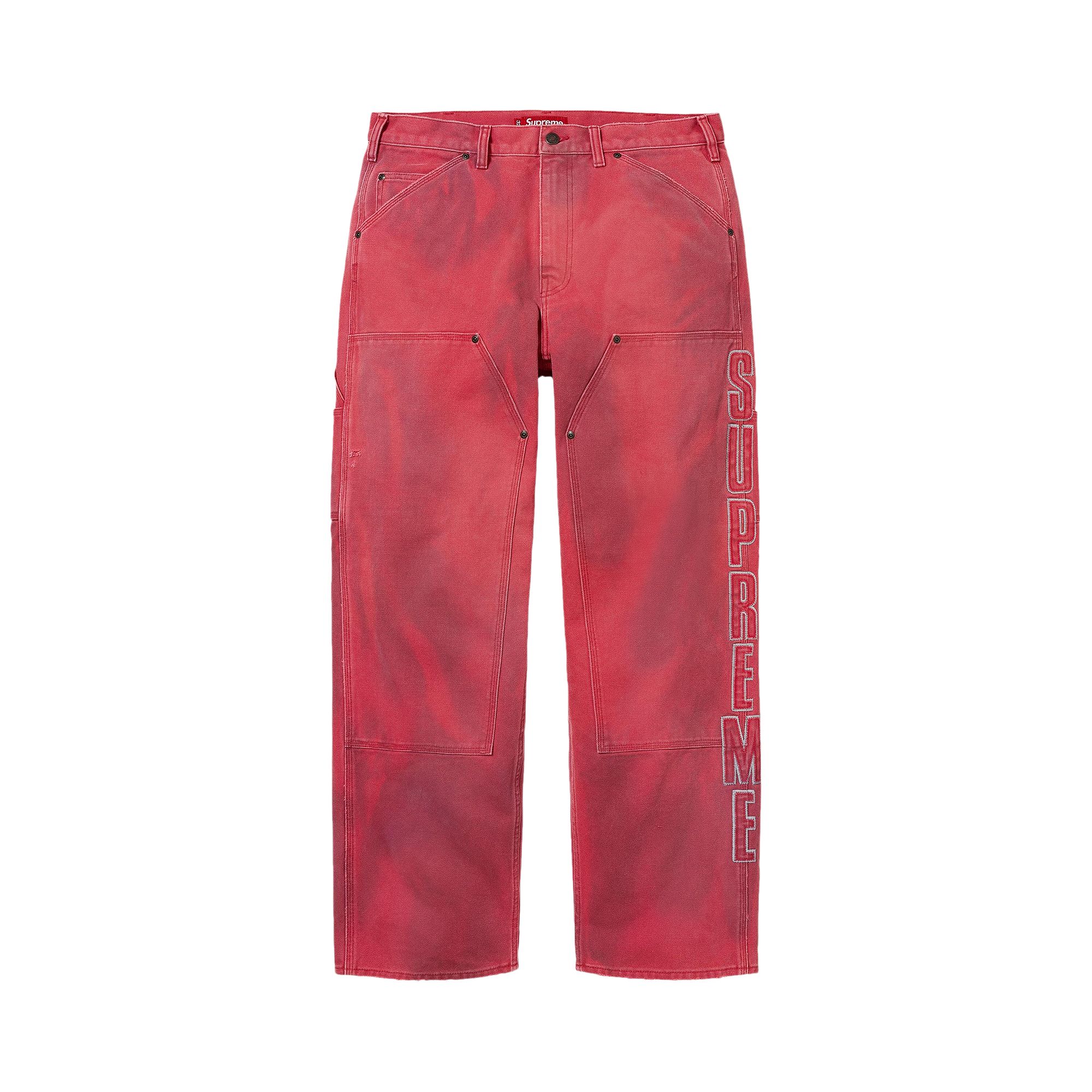 Pre-owned Supreme Reflective Double Knee Pant 'red' | Men's Size 30