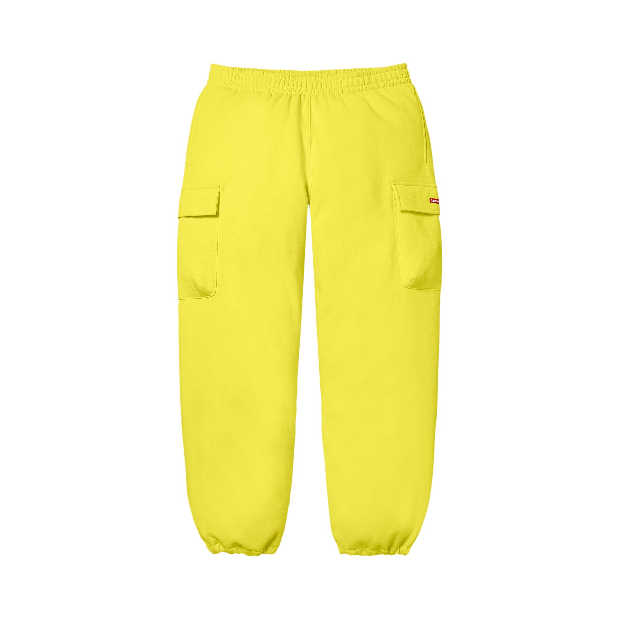 Pre-owned Supreme Small Box Cargo Sweatpant 'bright Yellow' | Men's Size M