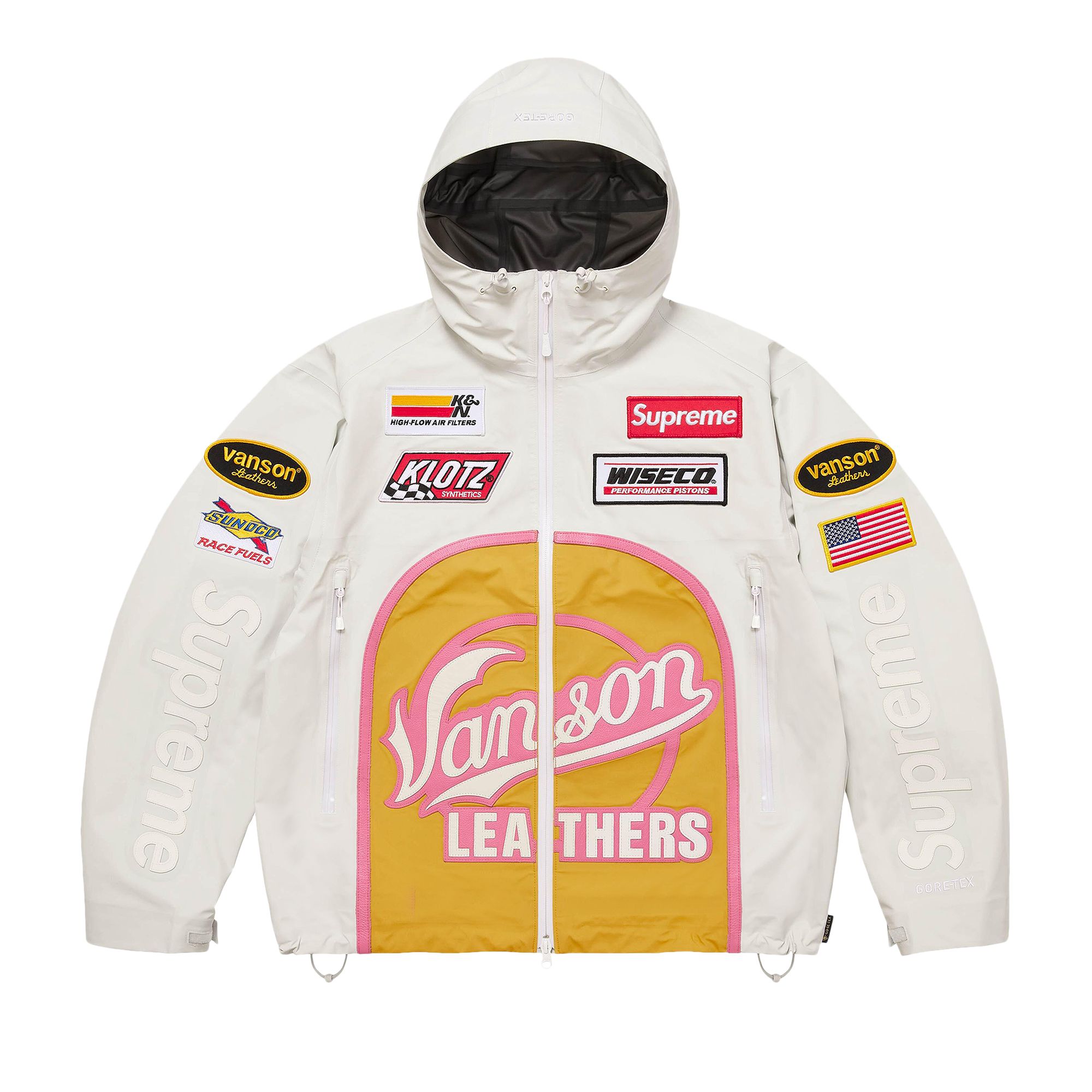 Pre-owned Supreme X Vanson Leathers Gore-tex Shell Jacket 'white' | Men's Size M