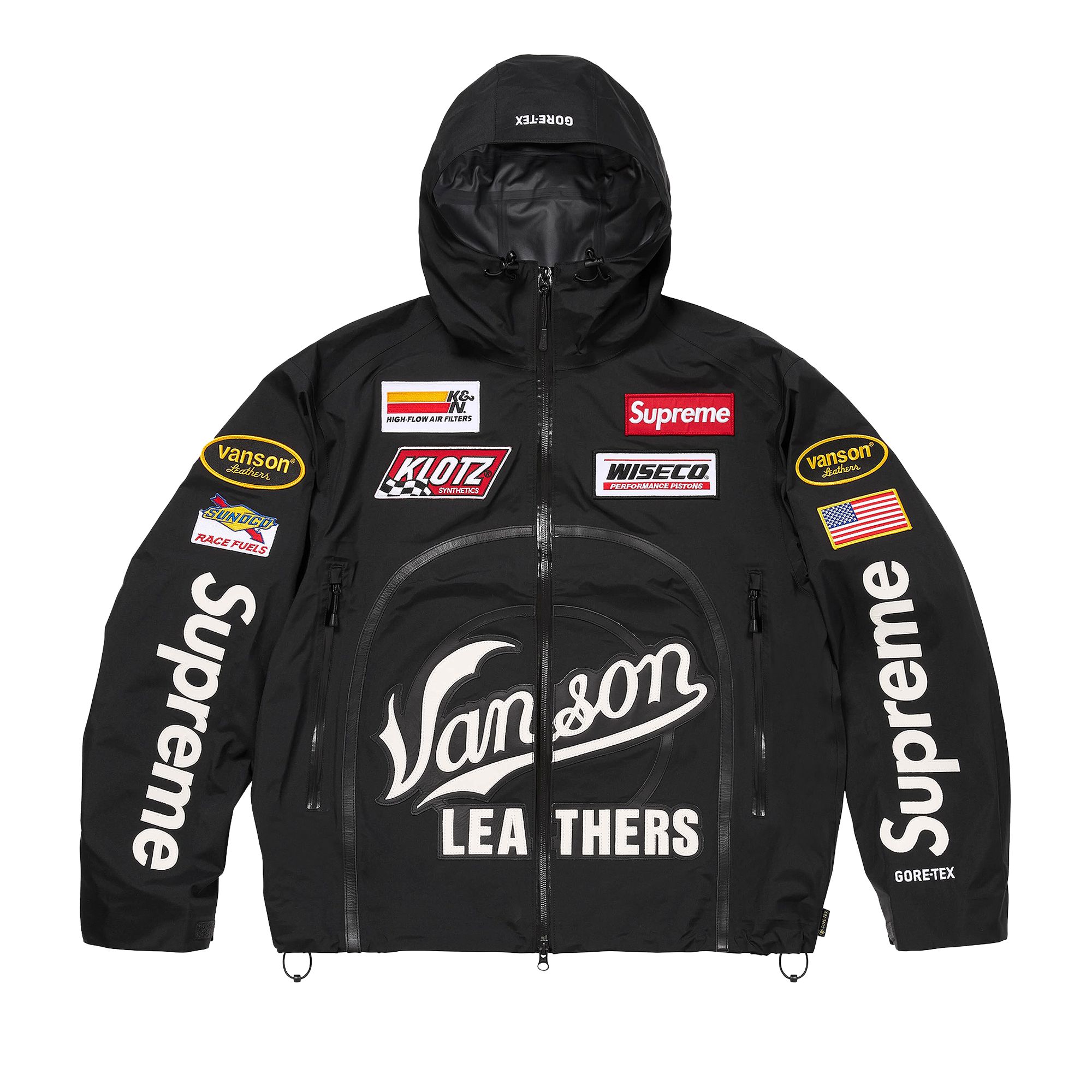 Pre-owned Supreme X Vanson Leathers Gore-tex Shell Jacket 'black' | Men's Size S