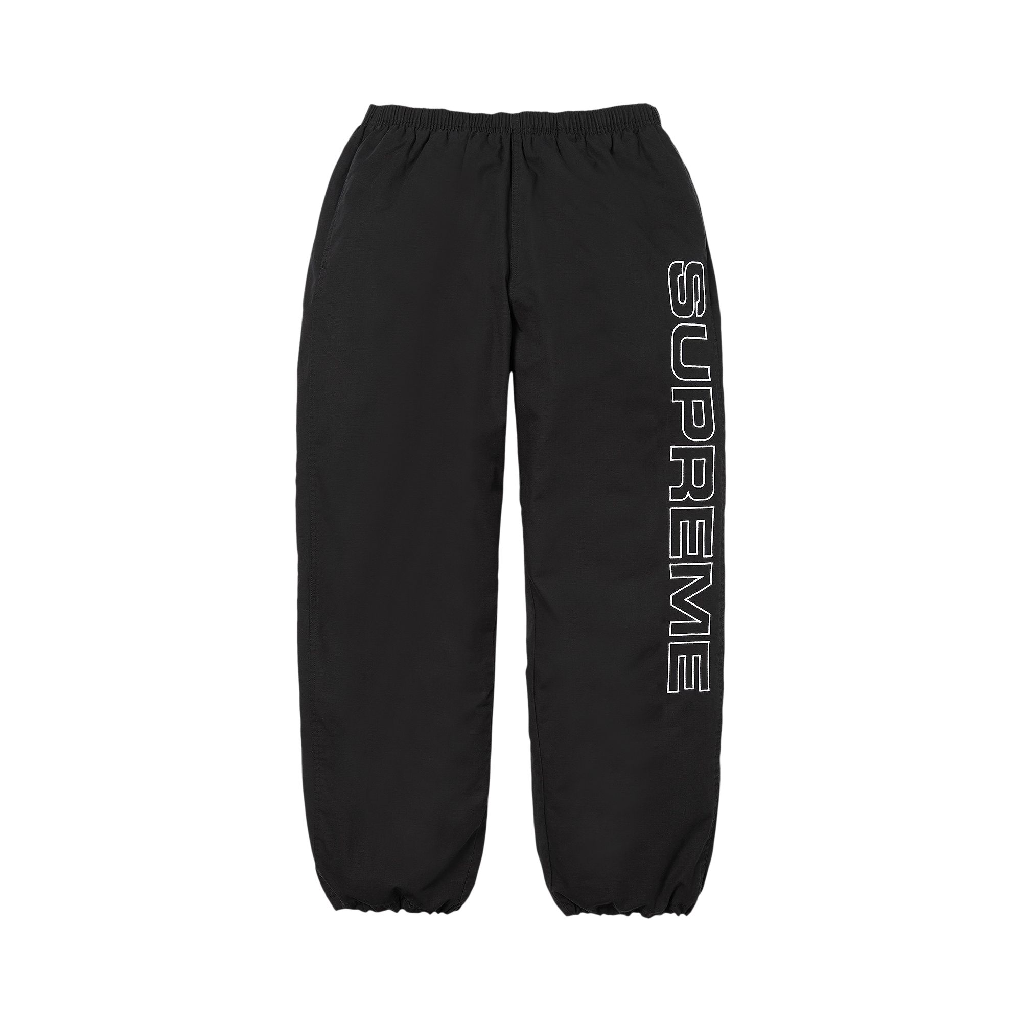 Pre-owned Supreme Spellout Embroidered Ripstop Track Pant 'black' | Men's Size M