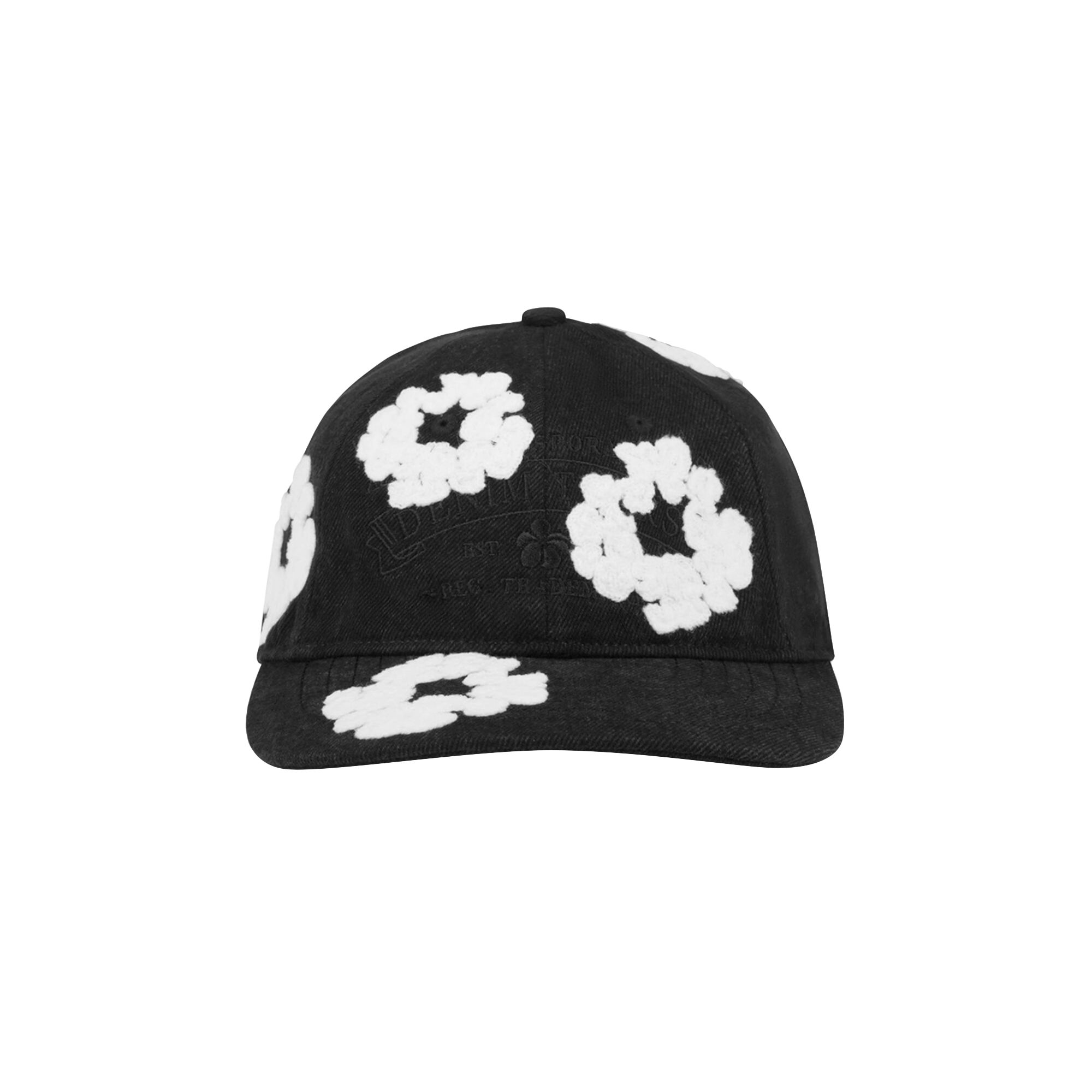 Pre-owned Denim Tears Denim Cotton Wreath Cap 'black' | Men's Size Onesize