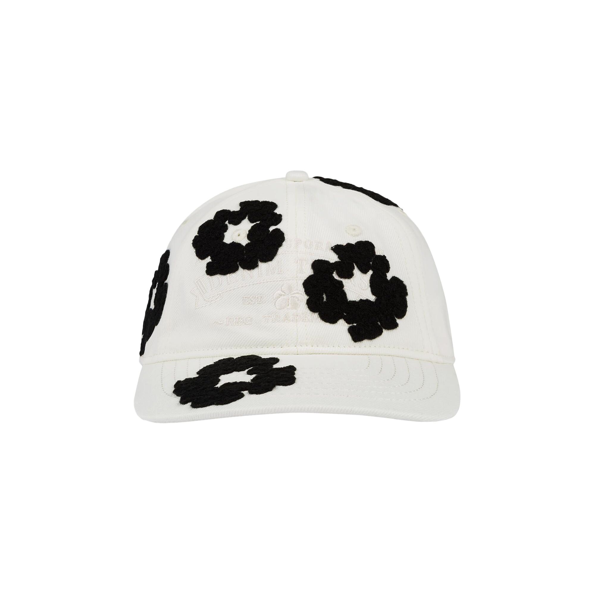 Pre-owned Denim Tears Denim Cotton Wreath Cap 'white' | Men's Size Onesize