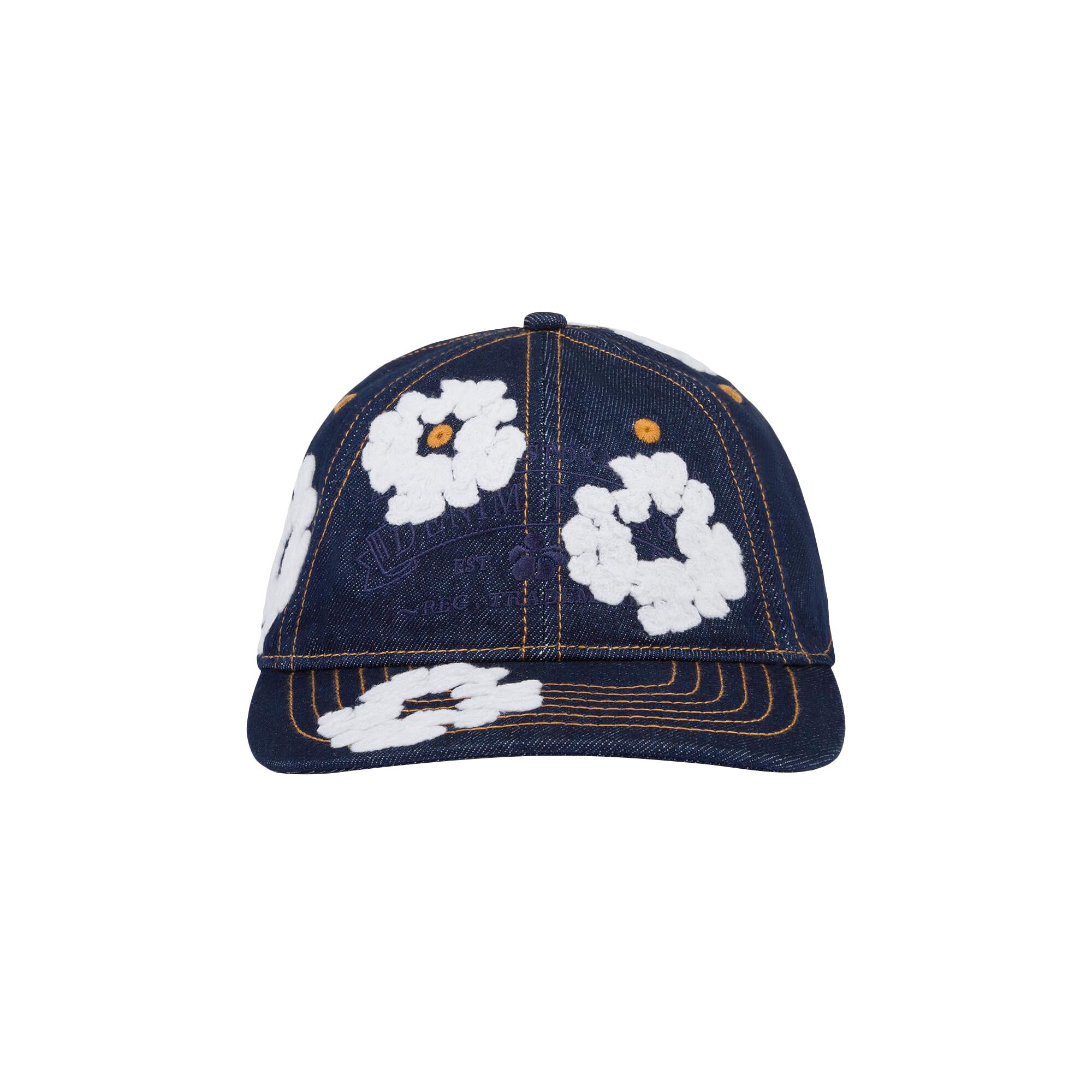 Pre-owned Denim Tears Denim Cotton Wreath Cap 'washed Indigo' | Blue | Men's Size Onesize
