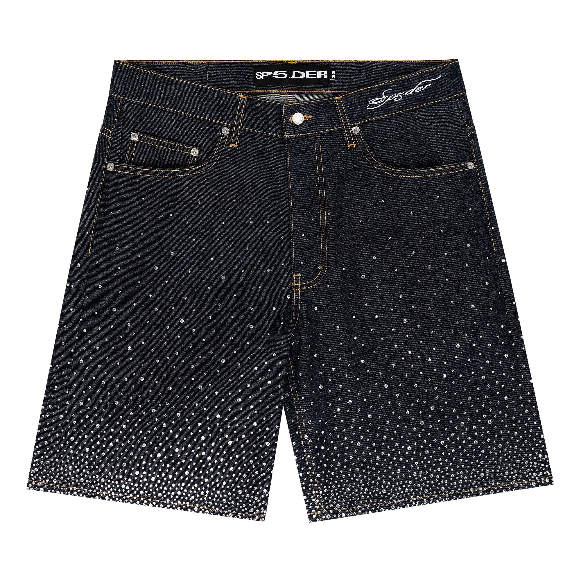 Pre-owned Sp5der Star Dust Denim Short 'indigo Denim' | Blue | Men's Size 32