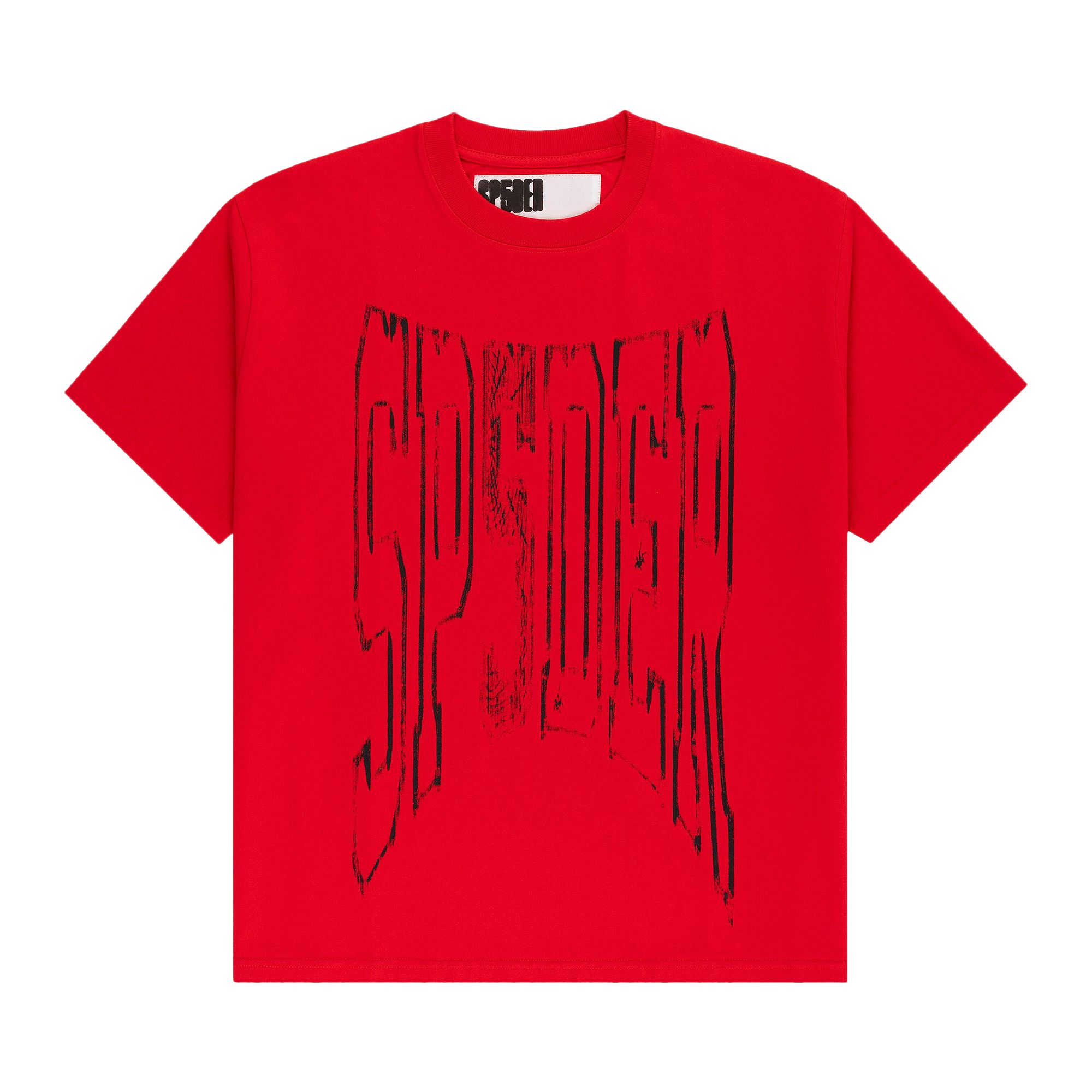 Pre-owned Sp5der Diffused Collegiate Tee 'red' | Men's Size L
