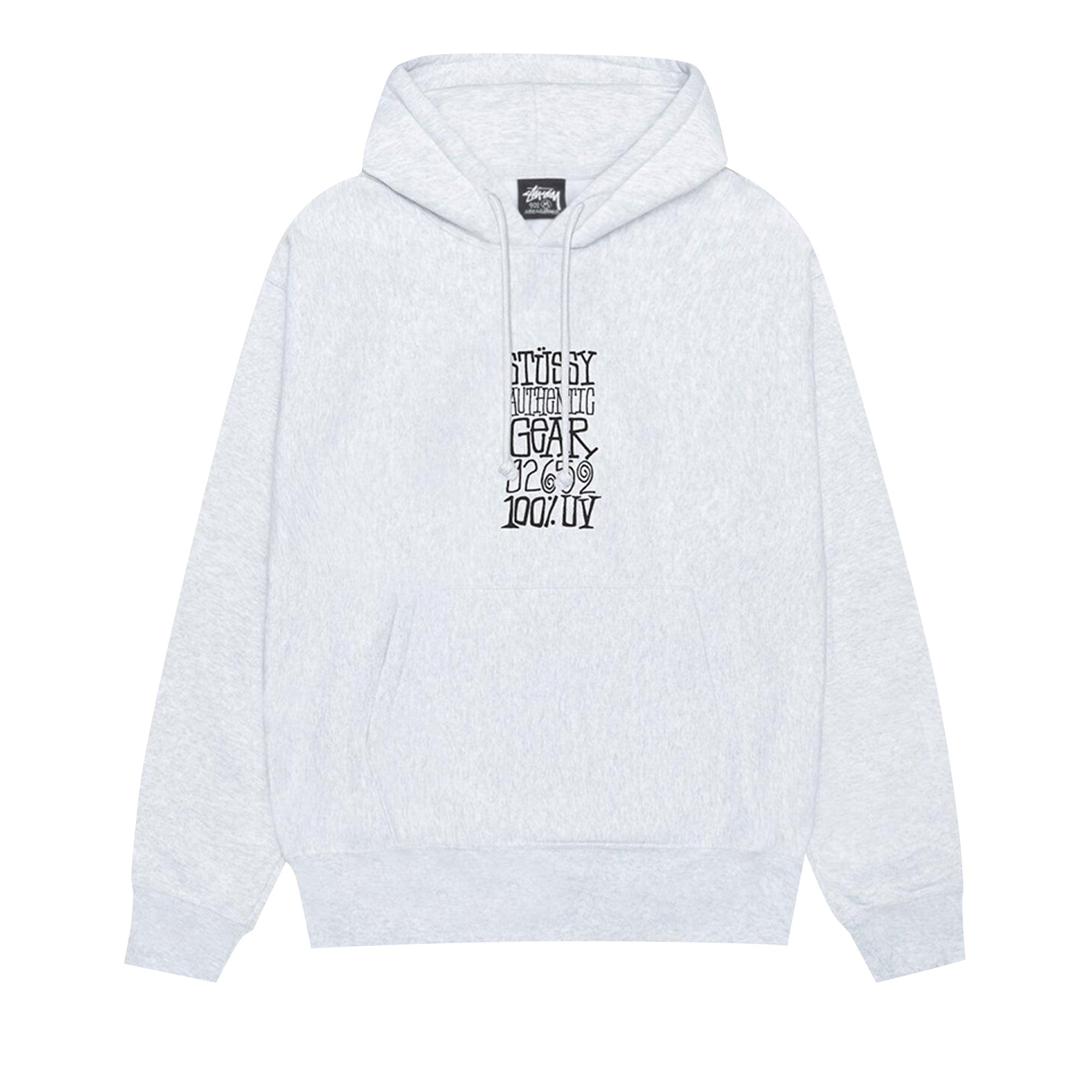 Pre-owned Stussy Authentic Gear Hoodie 'ash Heather' | Grey | Men's Size L In Gray
