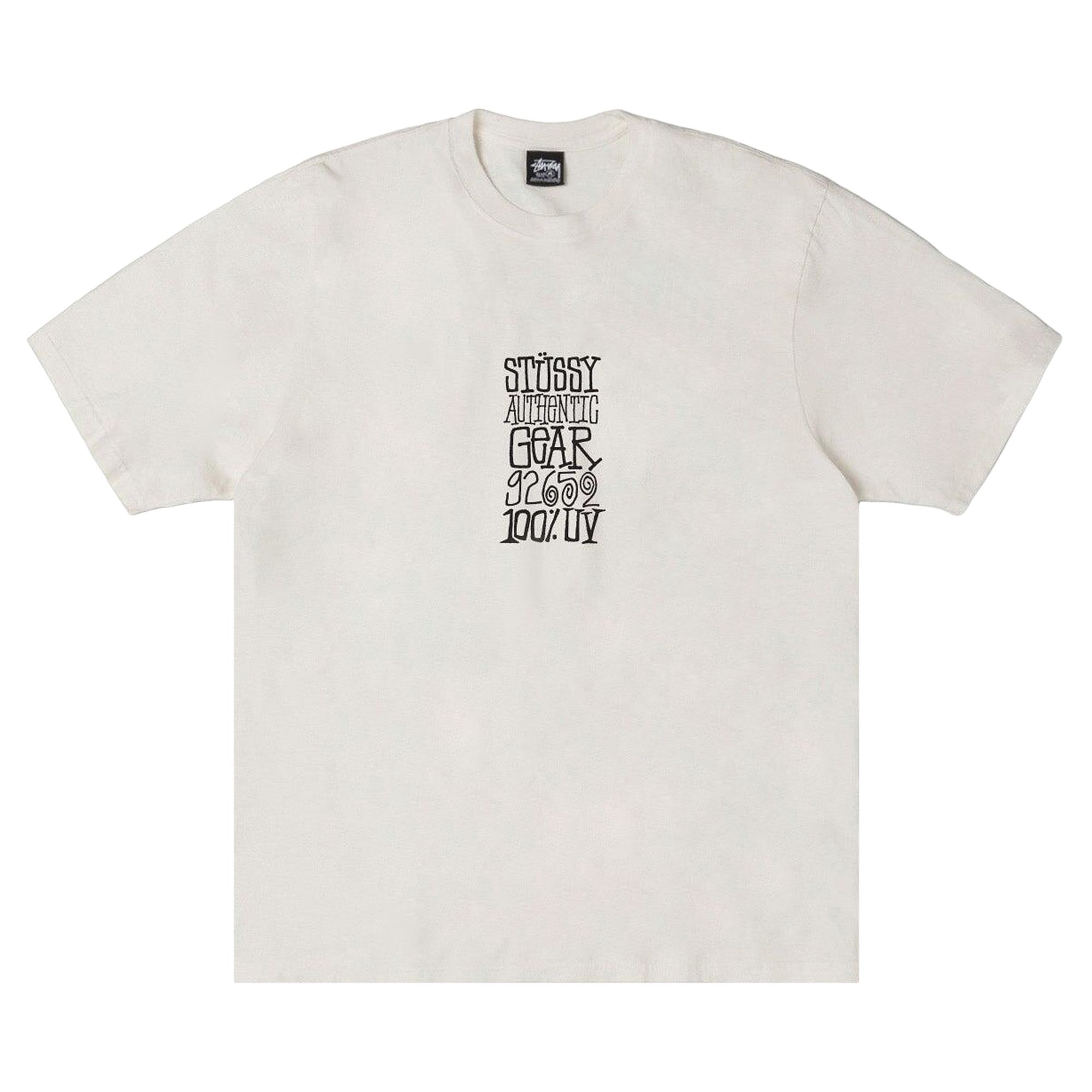 Pre-owned Stussy Authentic Gear Tee Pigment Dyed 'natural' | Cream | Men's Size S In White