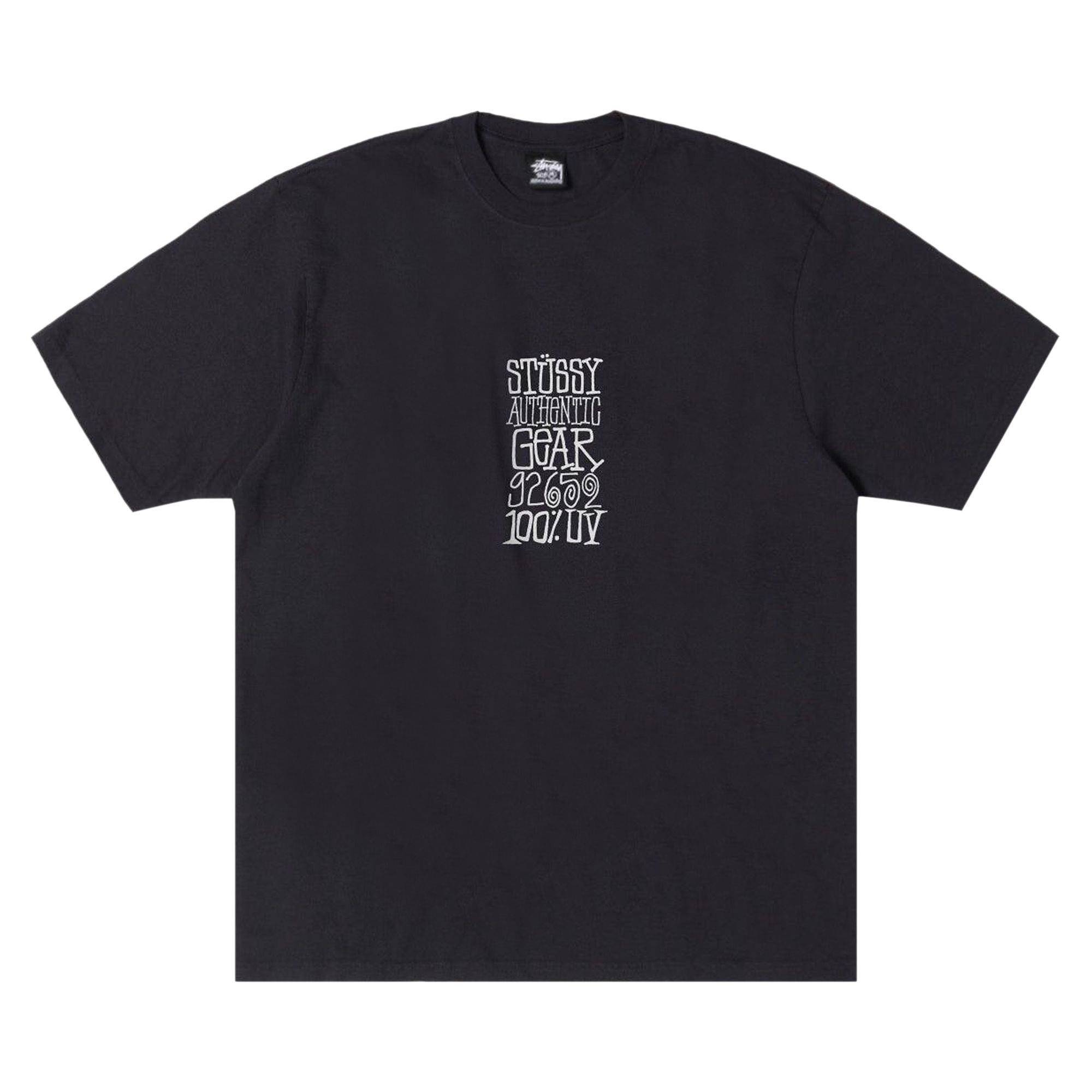 Pre-owned Stussy Authentic Gear Tee Pigment Dyed 'faded Black' | Men's Size M