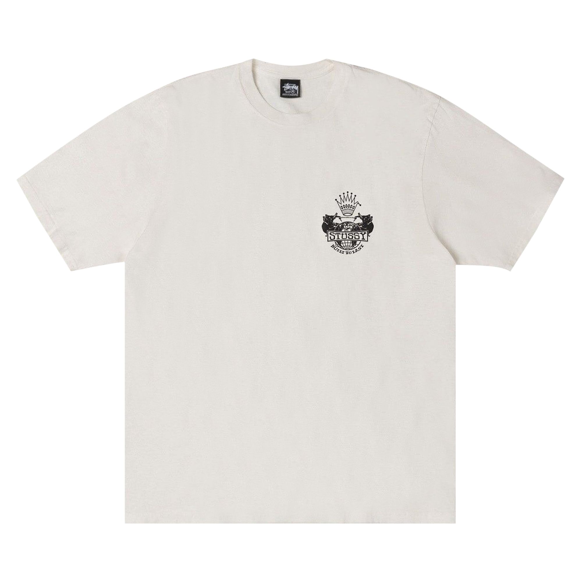 Pre-owned Stussy Built To Last Tee Pigment Dyed 'natural' | Cream | Men's Size L In White