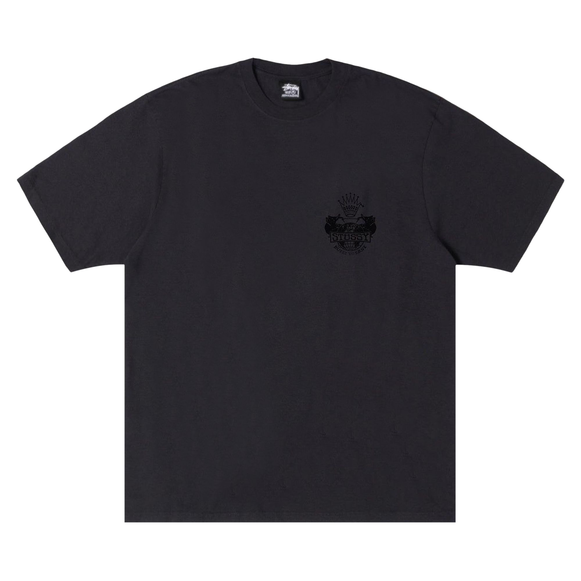 Pre-owned Stussy Built To Last Tee Pigment Dyed 'faded Black' | Men's Size M