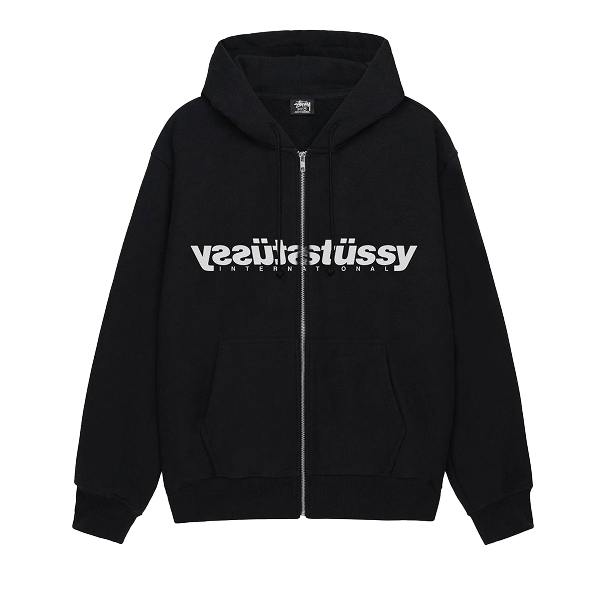 Pre-owned Stussy Mirror Zip Hoodie 'black' | Men's Size L