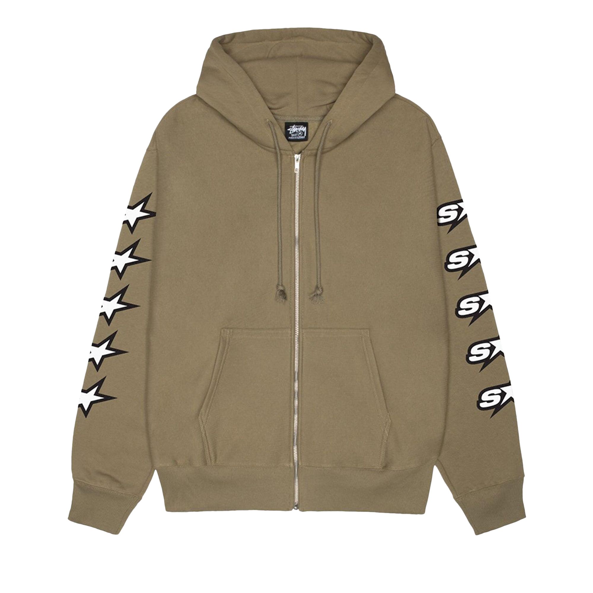 Pre-owned Stussy Speedway Zip Hoodie 'army' | Green | Men's Size L