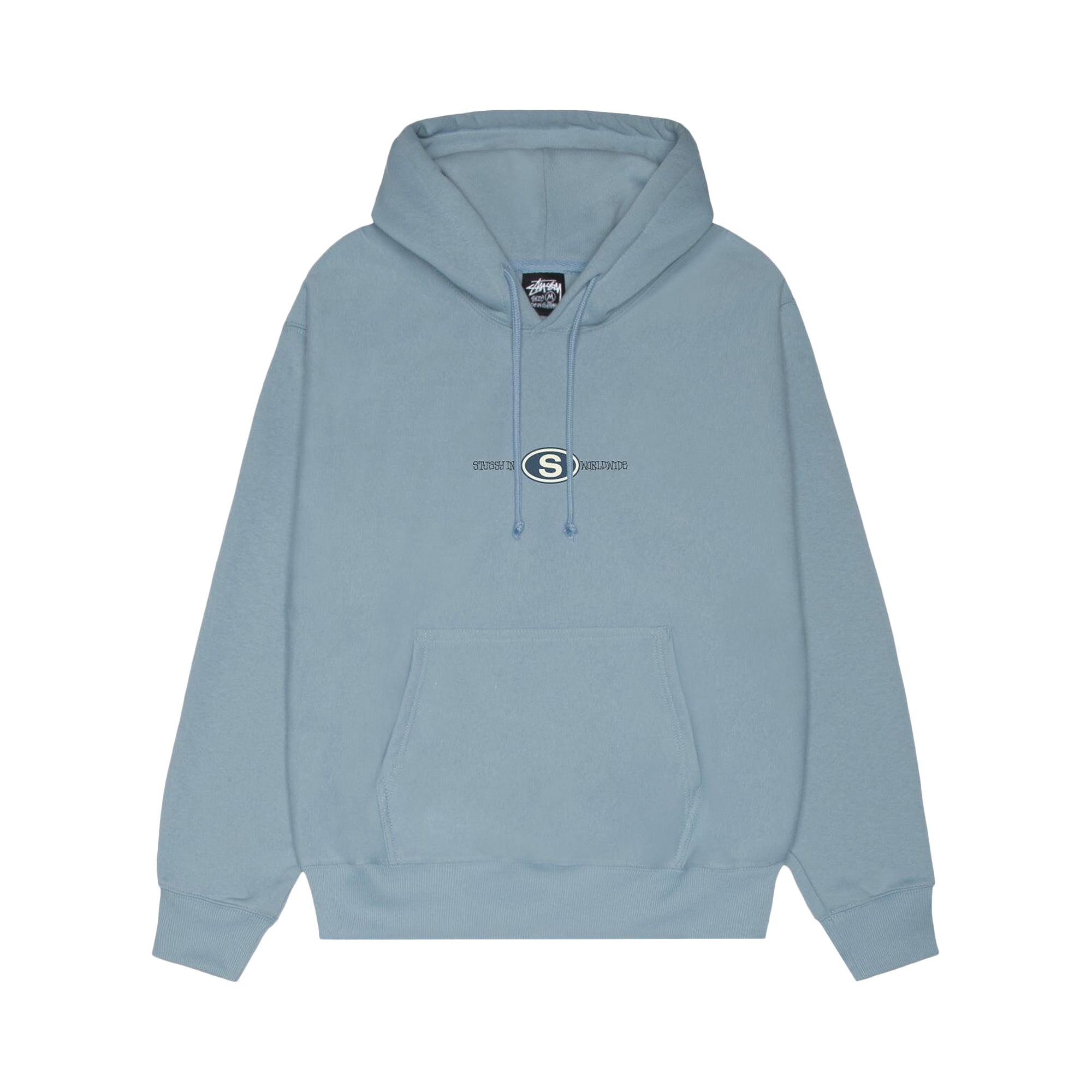 Pre-owned Stussy Worldwide Dot Hoodie 'slate' | Blue | Men's Size Xl