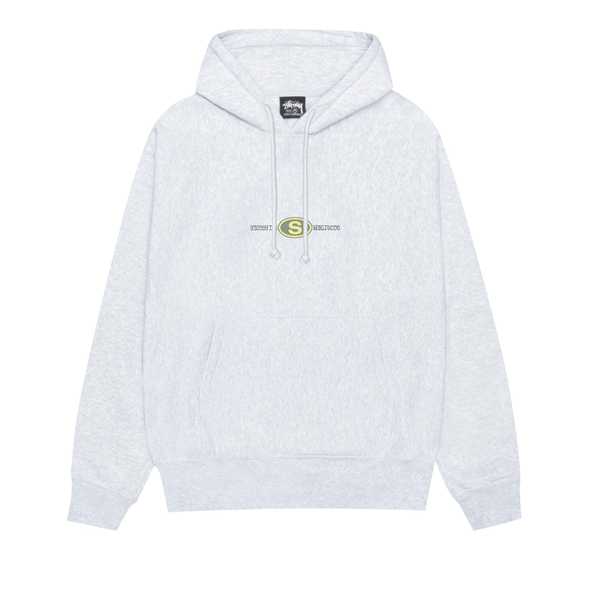 Pre-owned Stussy Worldwide Dot Hoodie 'ash Heather' | Grey | Men's Size M In Gray