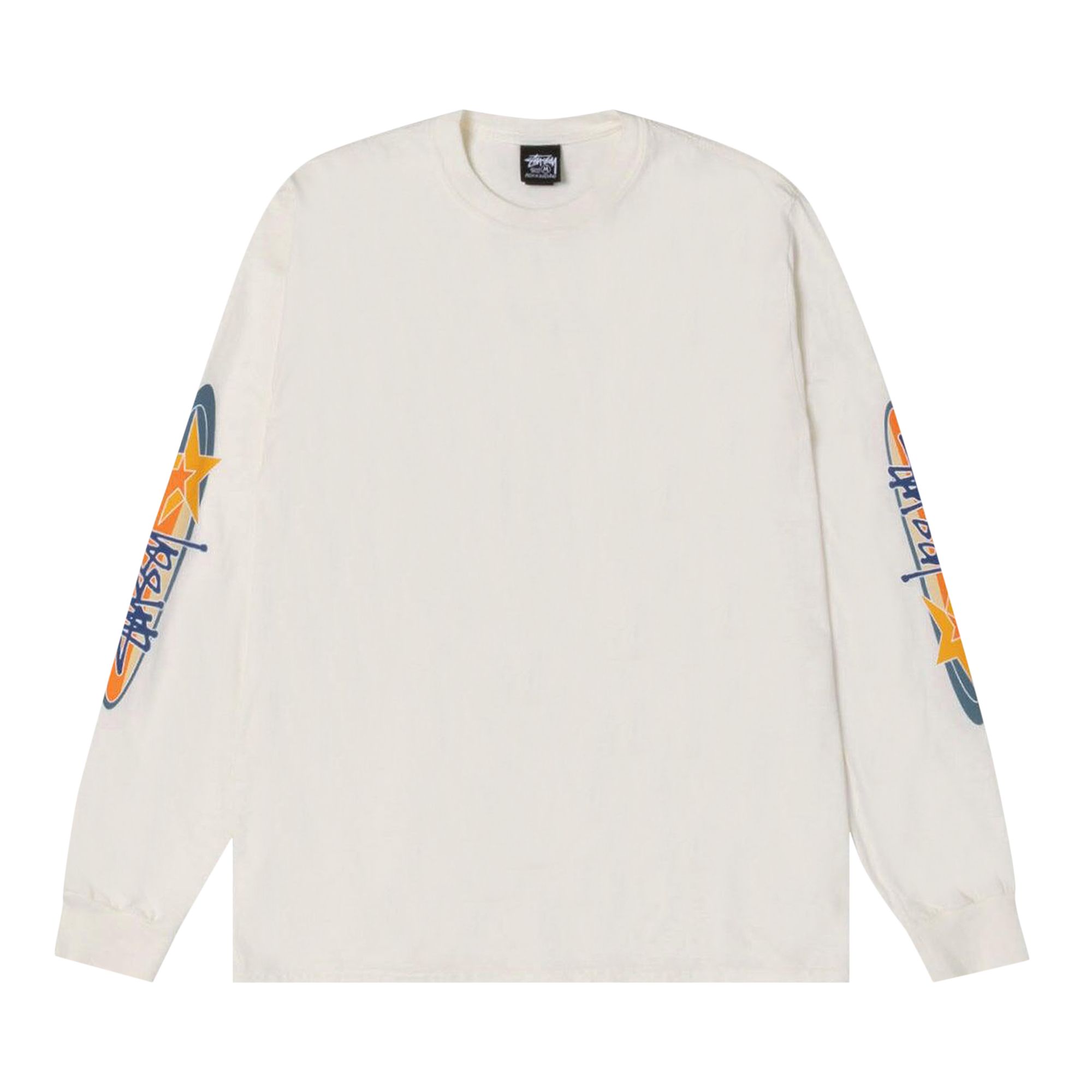 Pre-owned Stussy Two Star Long-sleeve Tee Pigment Dyed 'natural' | Cream | Men's Size Xl In White