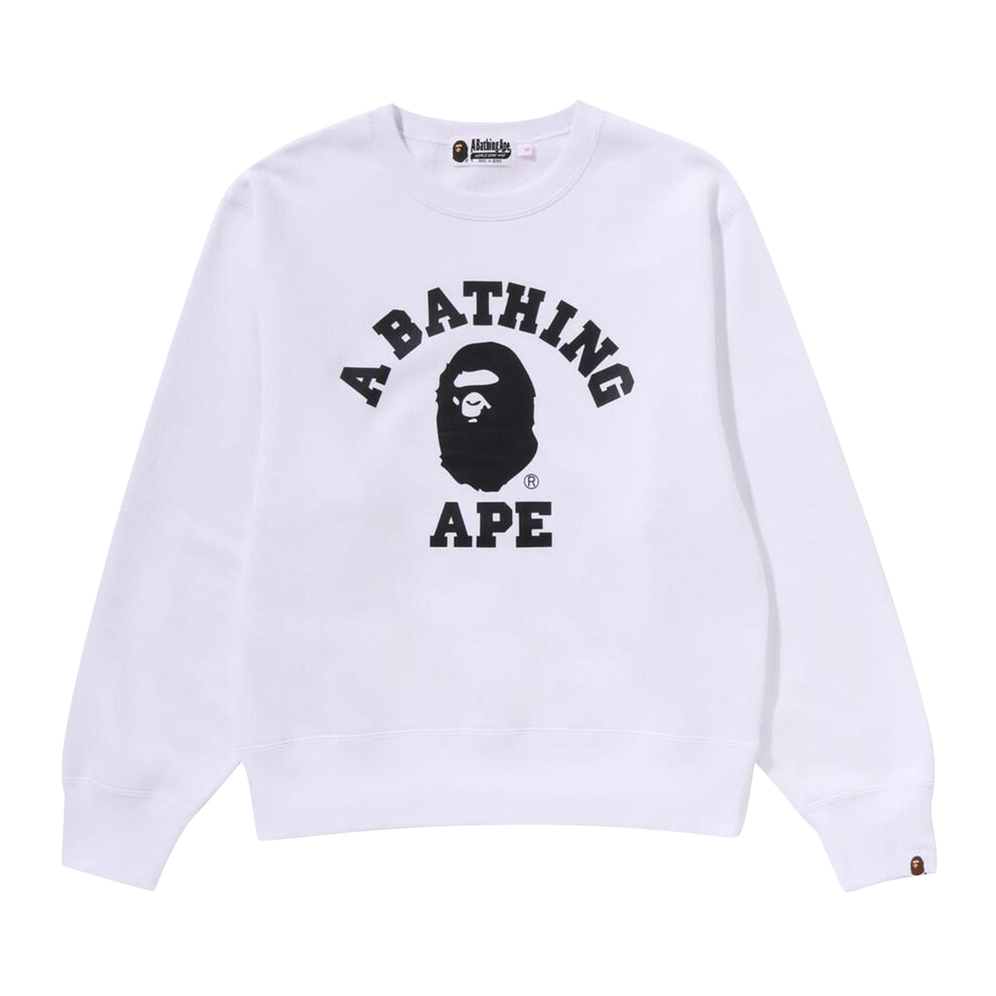 Pre-owned Bape College Crewneck Sweatshirt 'black' | Women's Size M