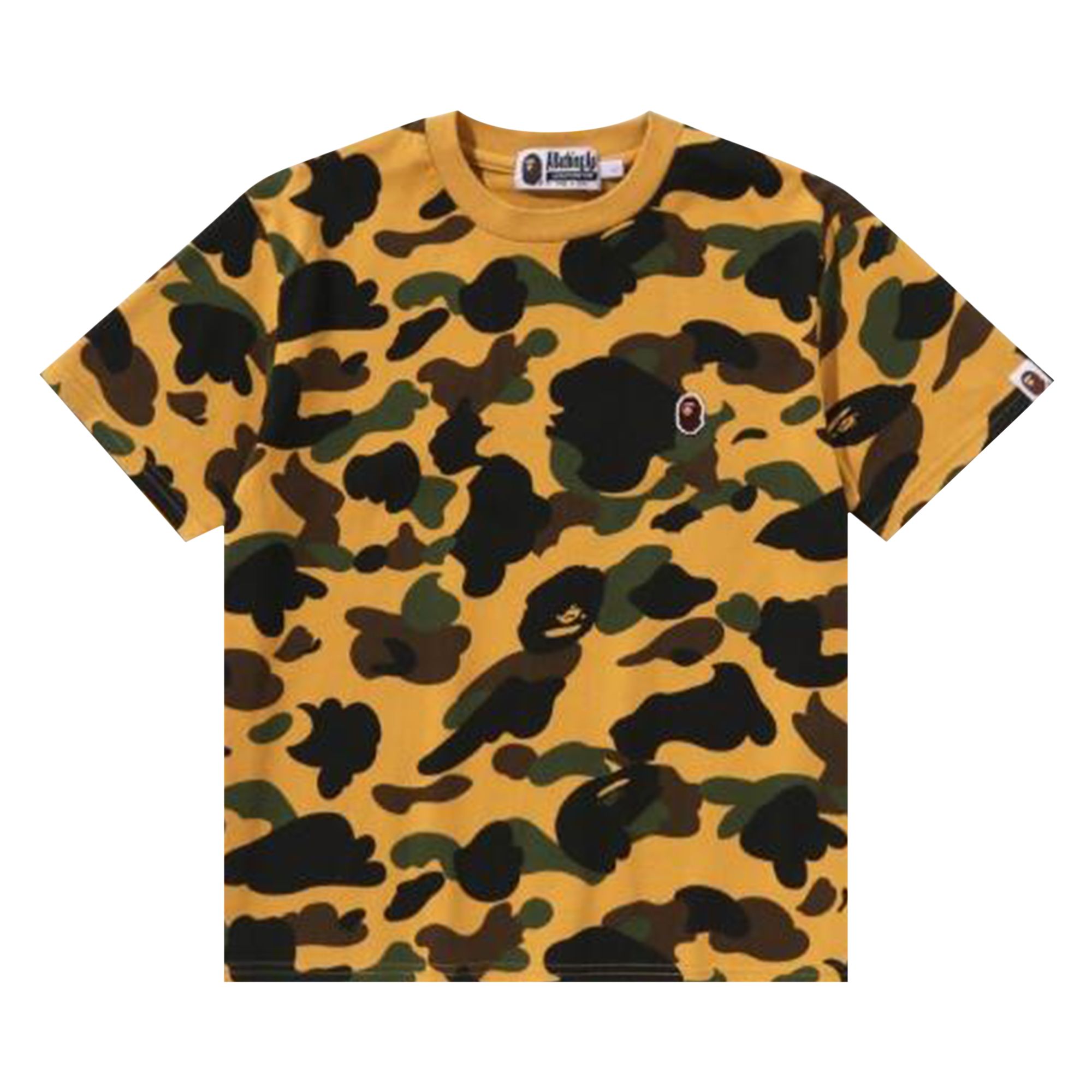 Pre-owned Bape 1st Camo One Point Mini Tee 'yellow' | Women's Size L