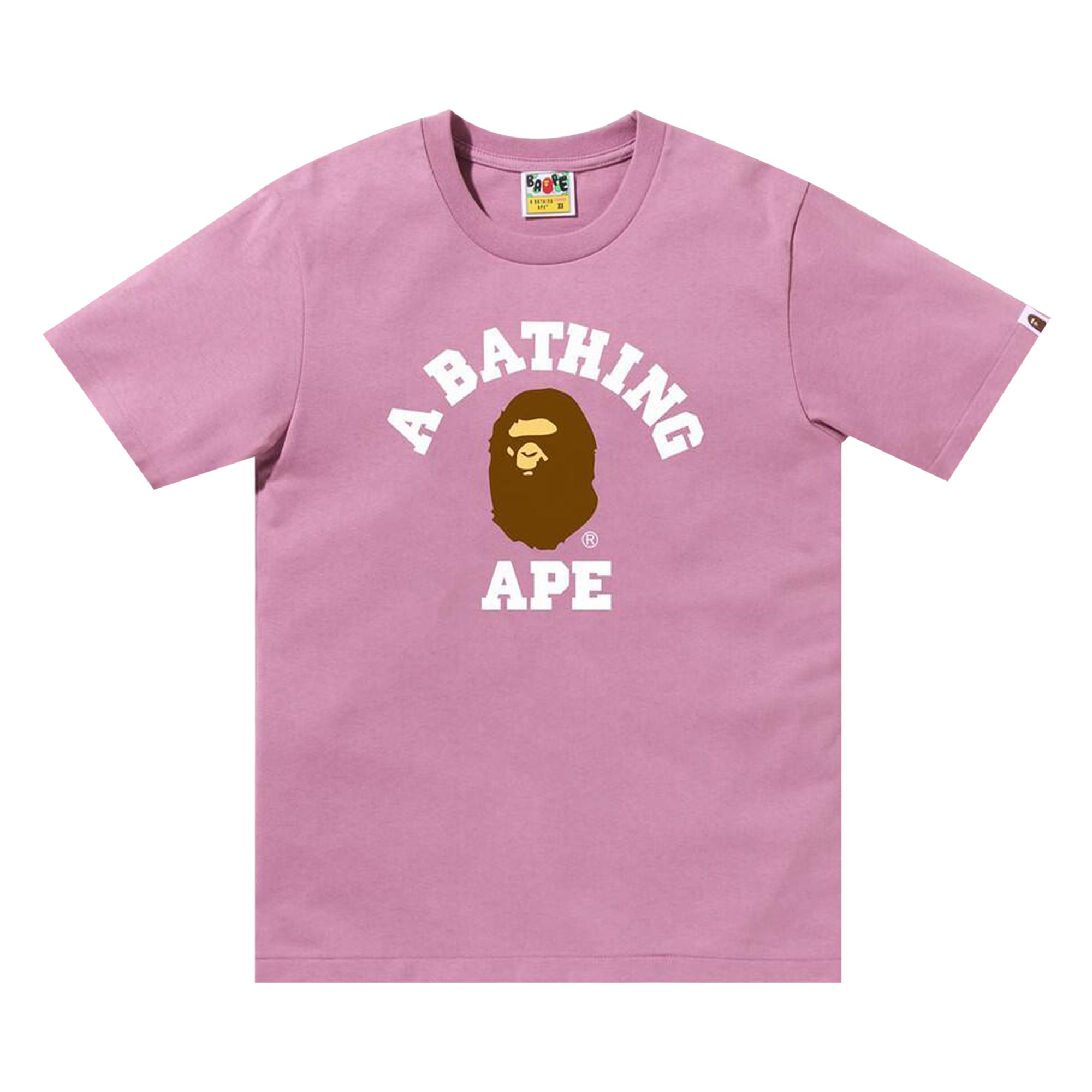 Pre-owned Bape College Tee 'pink' | Women's Size Xs