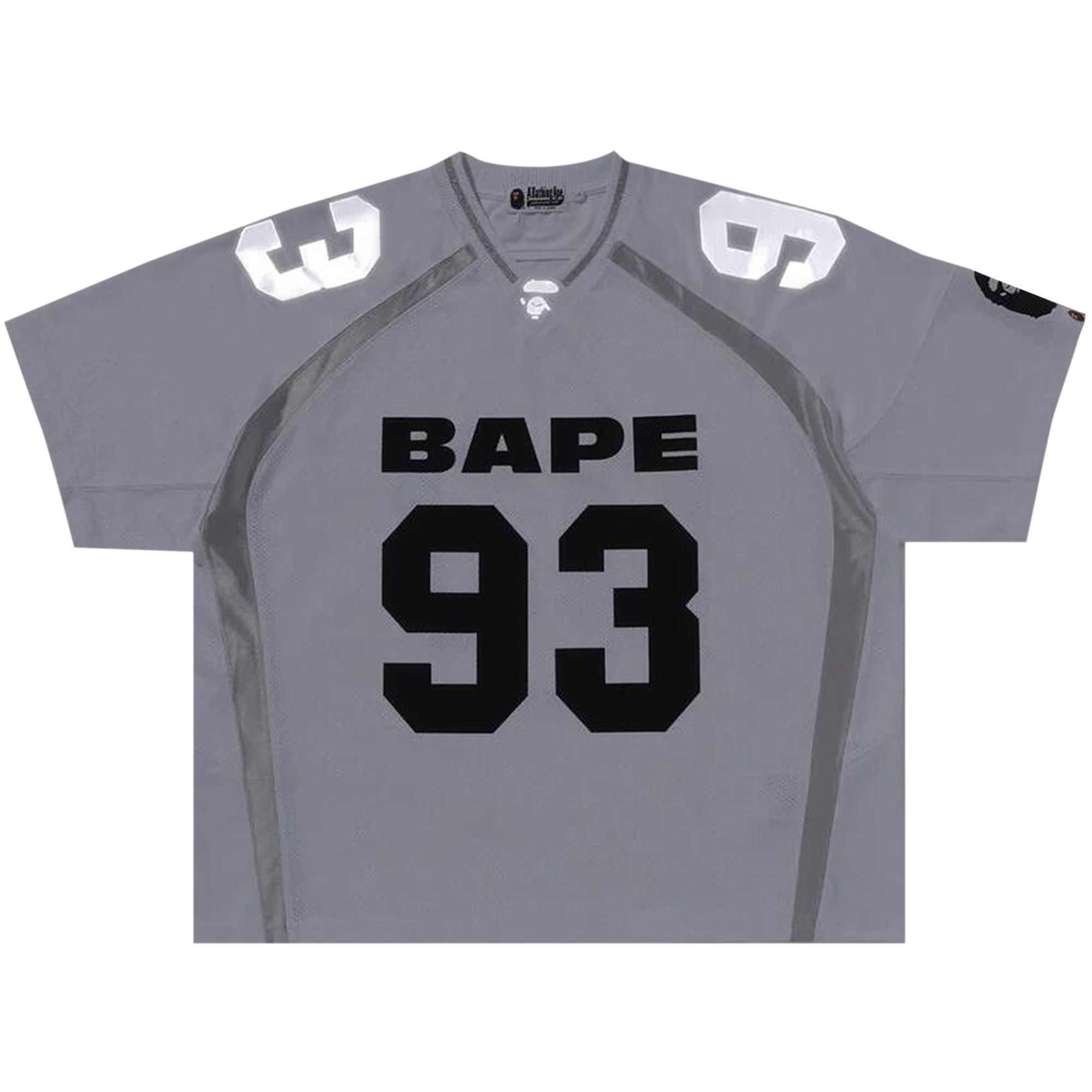 Pre-owned Bape Line Camo Jacquard Relaxed Fit Football Jersey 'white' | Men's Size L