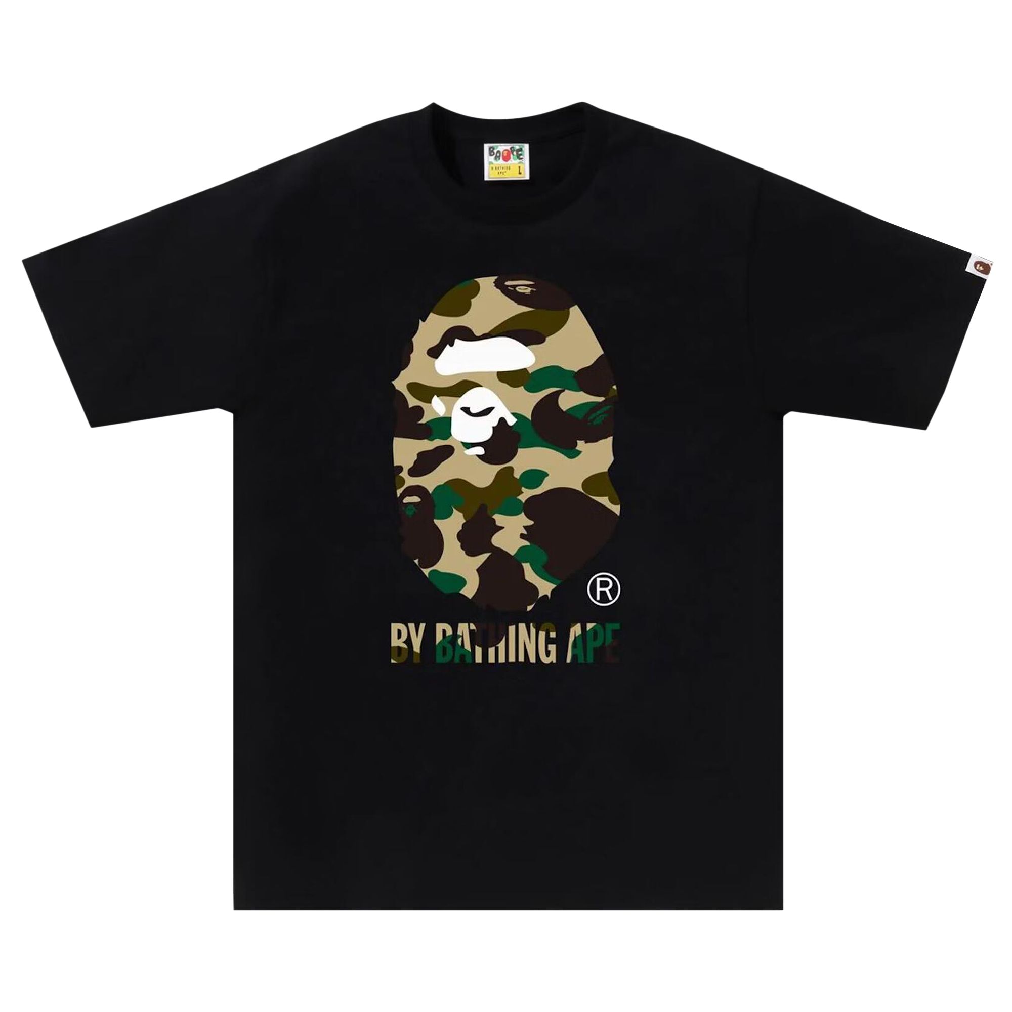 Pre-owned Bape 1st Camo By Bathing Ape Tee 'black/yellow' | Men's Size Xl