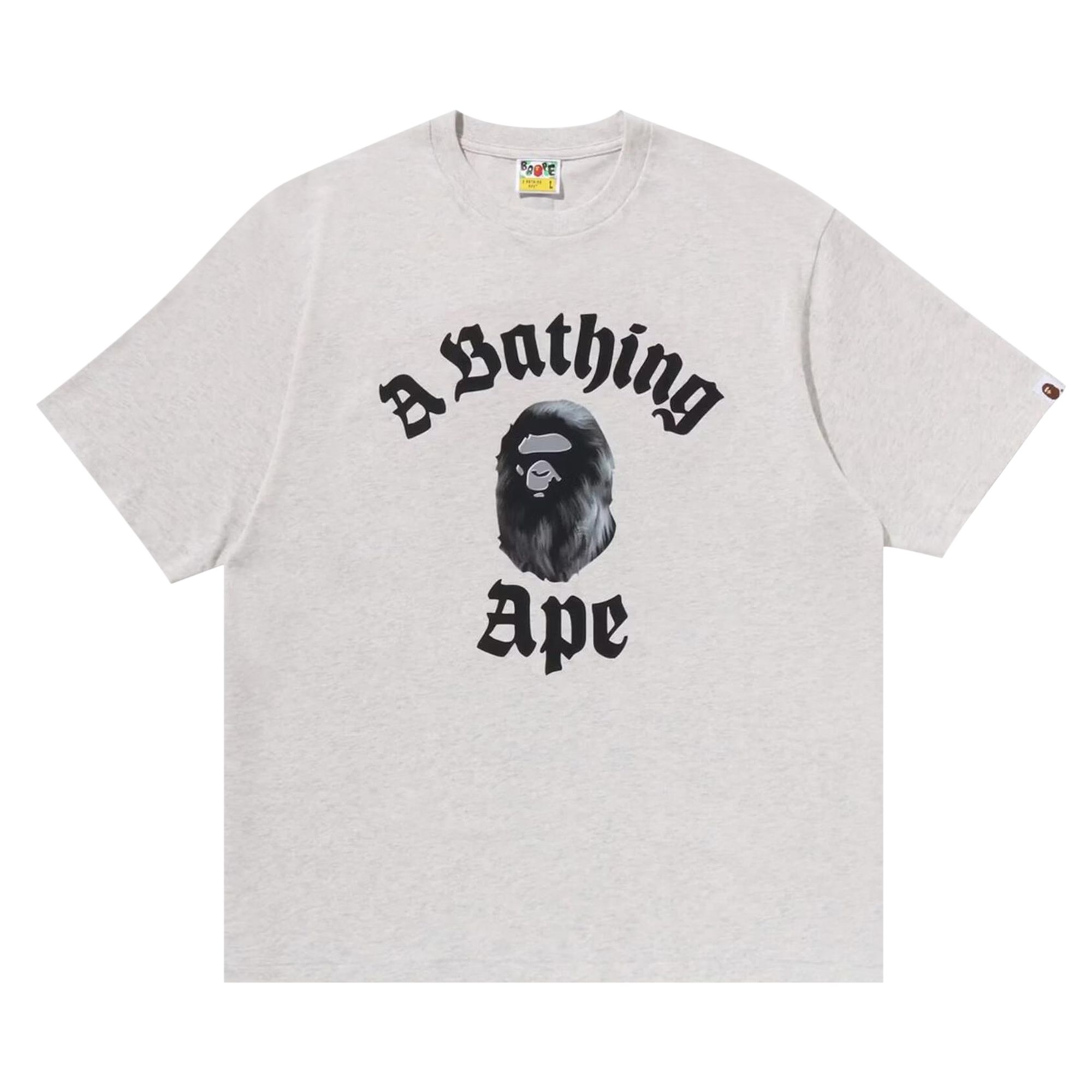 Pre-owned Bape College Relaxed Fit Tee #2 'grey' | Men's Size S In Gray
