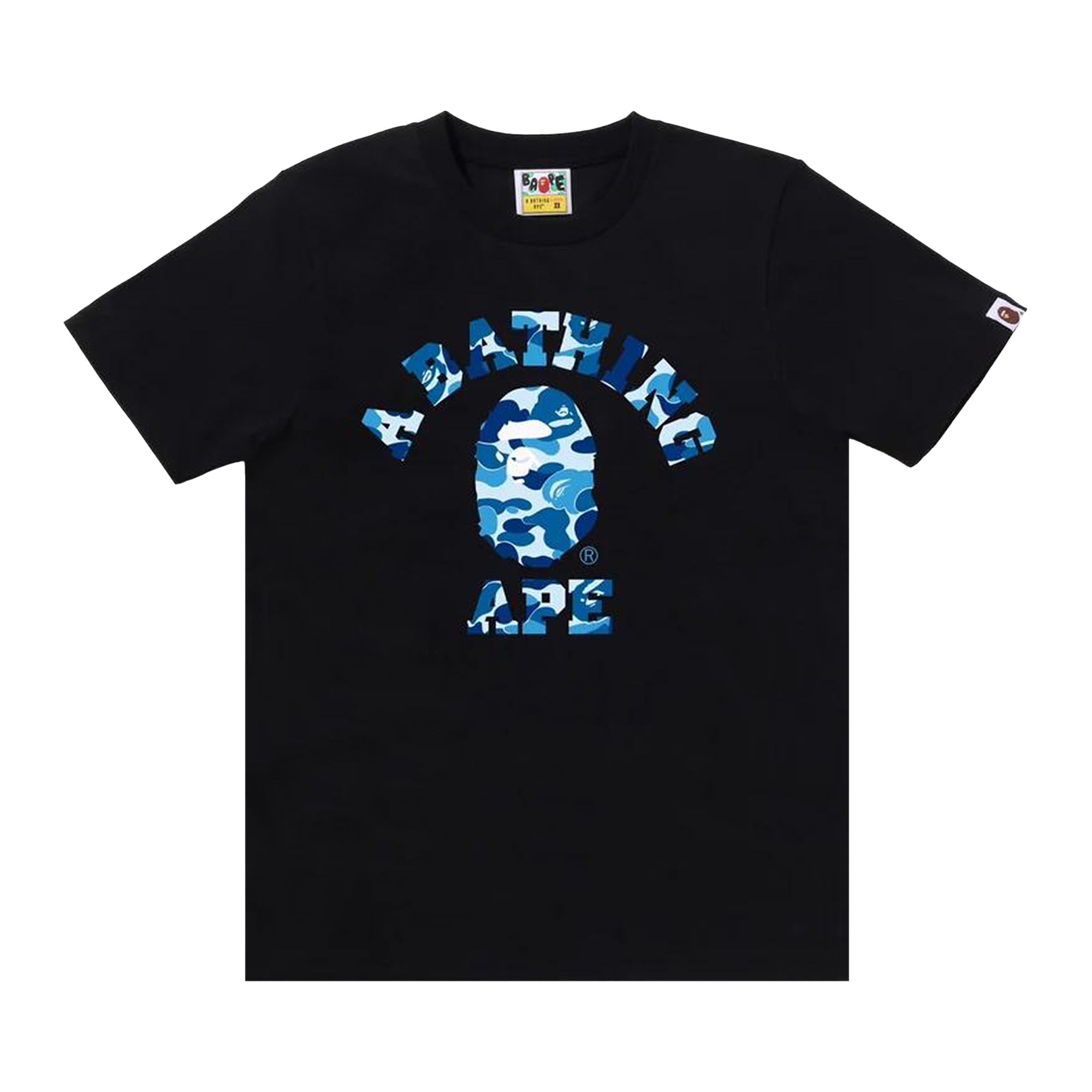 Pre-owned Bape Abc Camo College Tee 'black/blue' | Women's Size M