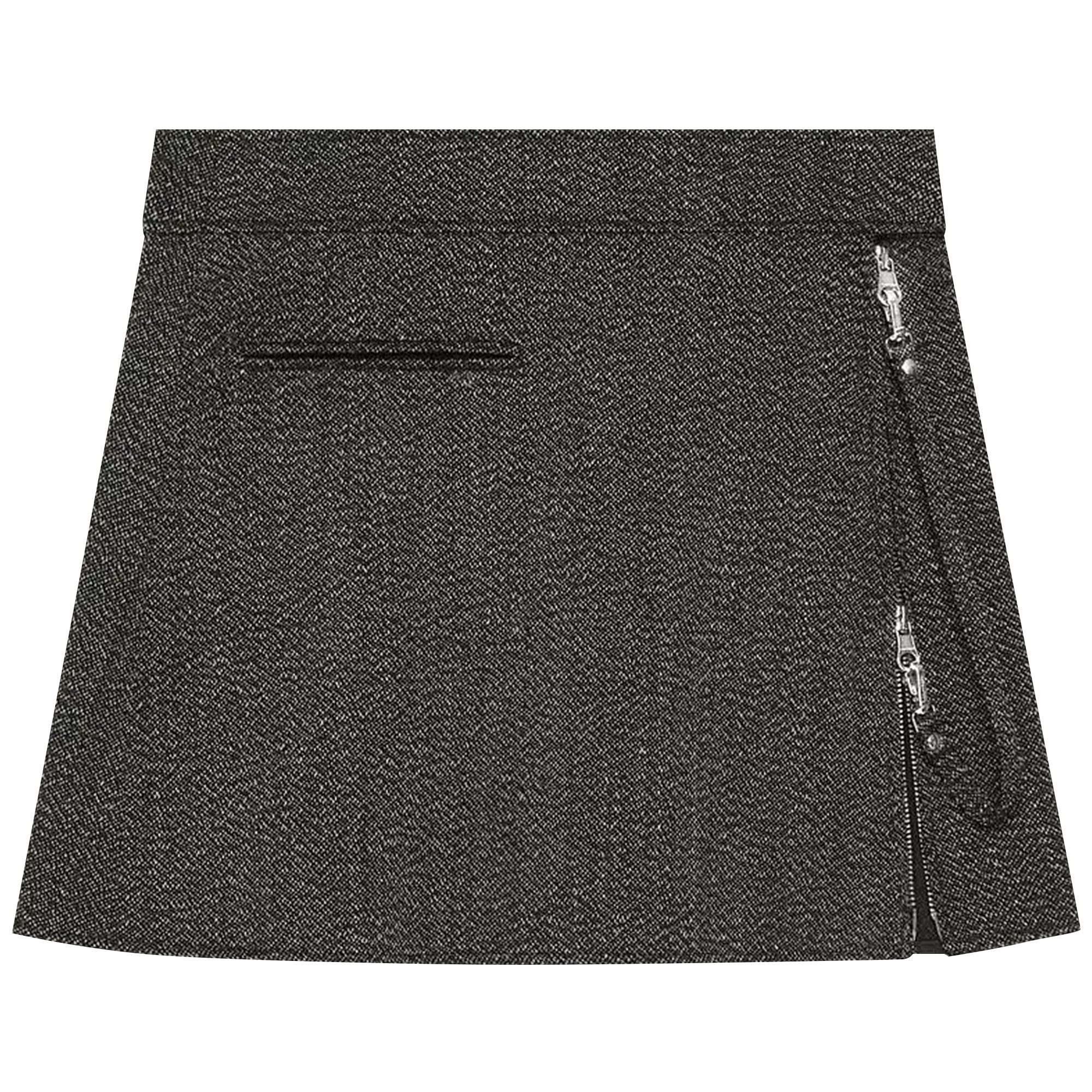 Pre-owned Courrèges 2-pocket Zipped Caviar Mini Skirt 'black' | Women's Size 40
