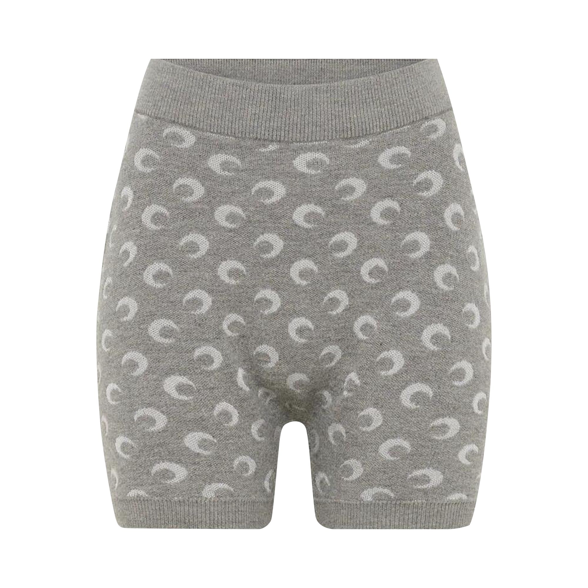 Pre-owned Marine Serre Moon Jacquard Knit Shorts 'grey' | Women's Size M In Gray