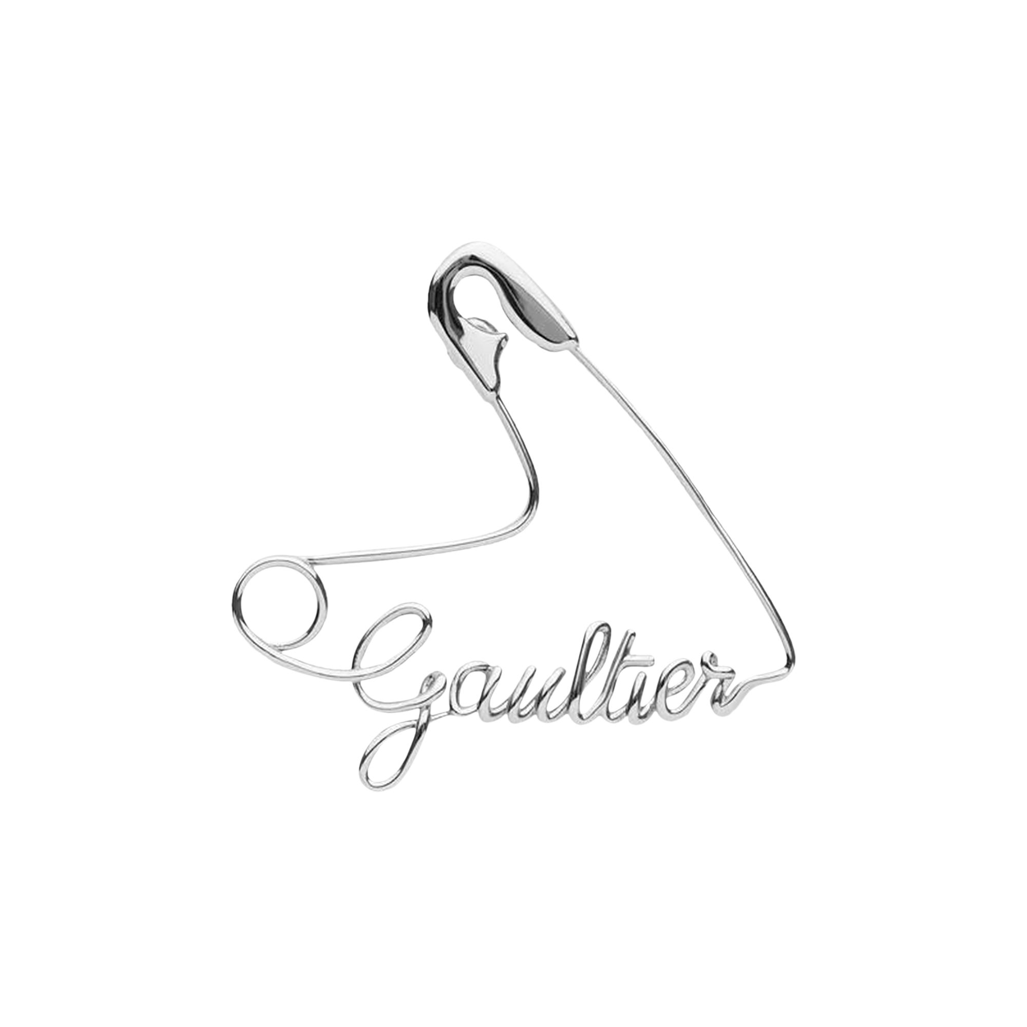 Pre-owned Jean Paul Gaultier Heart Safety Pin Earring 'silver' | Men's Size Onesize
