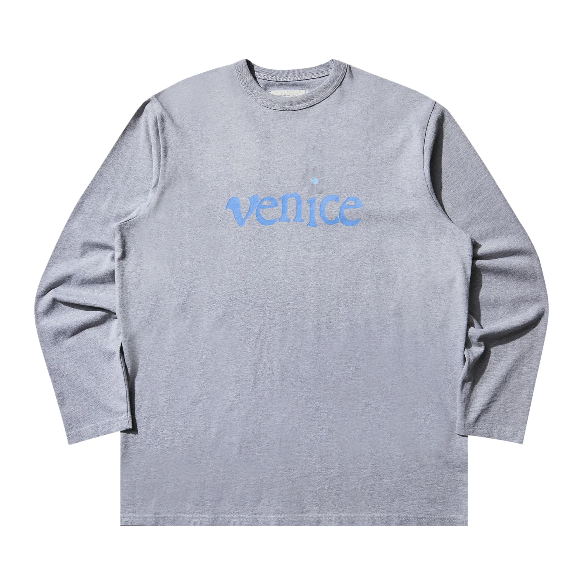 Pre-owned Erl Venice Long-sleeve T-shirt 'grey' | Men's Size M In Gray