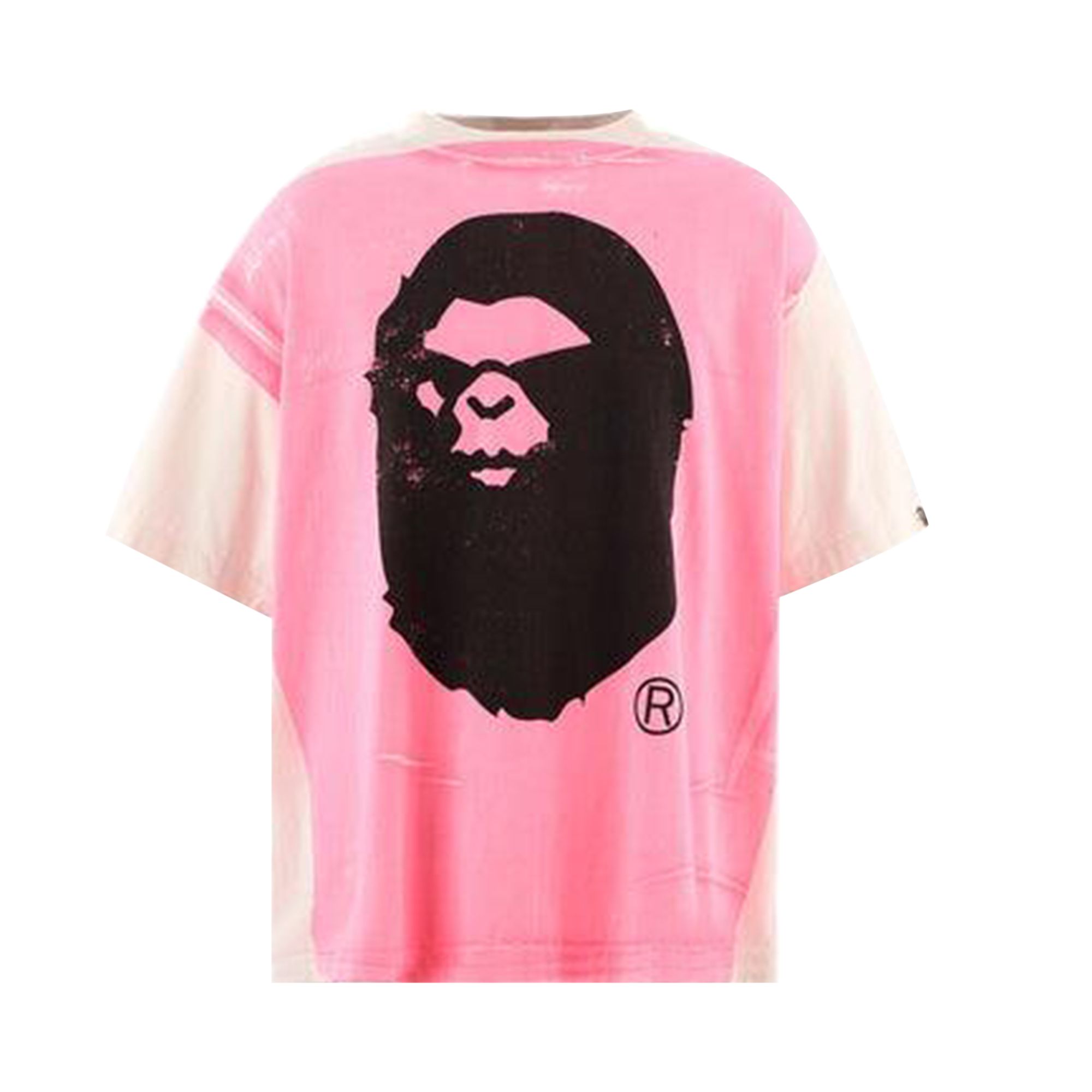 Pre-owned Saint Mxxxxxx Handprint Bape Short Sleeve Tee 'white/pink' | Men's Size Xl