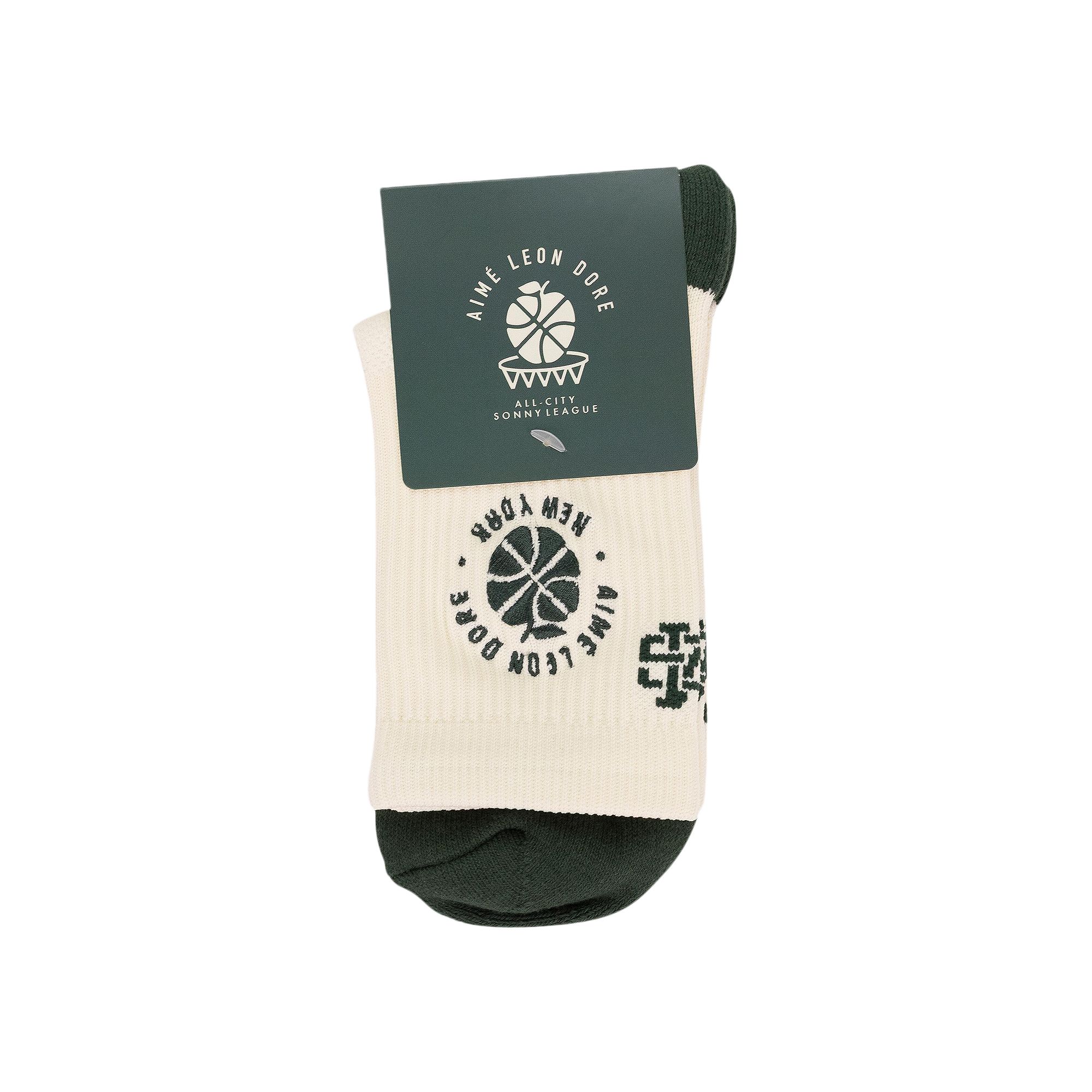 Pre-owned Aimé Leon Dore X New Balance Performance Sock Socks 'pristine' | Cream | Men's Size Onesize In White