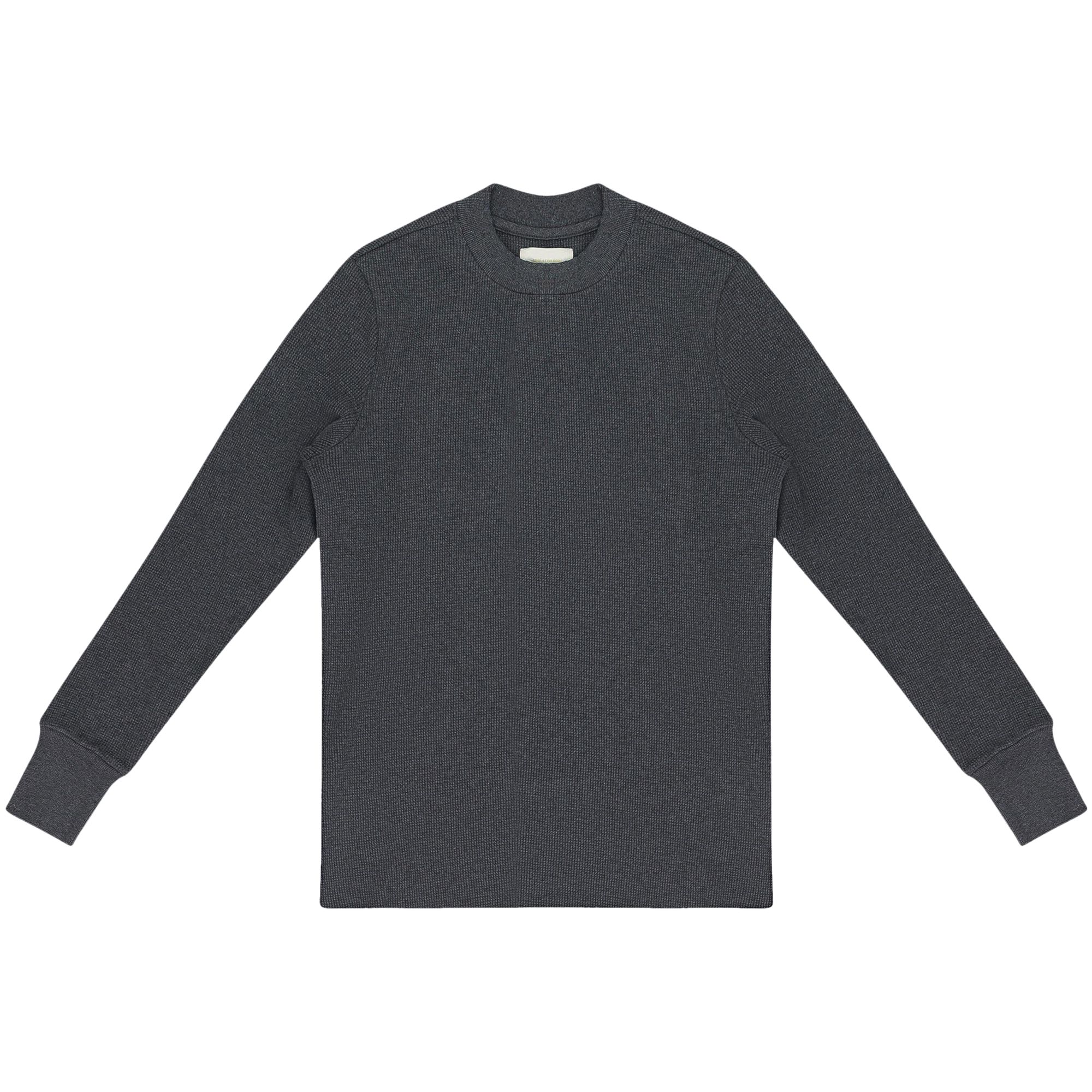 Pre-owned Aimé Leon Dore Long-sleeve Waffle Thermal T-shirt 'charcoal Melange' | Grey | Men's Size Xl In Gray
