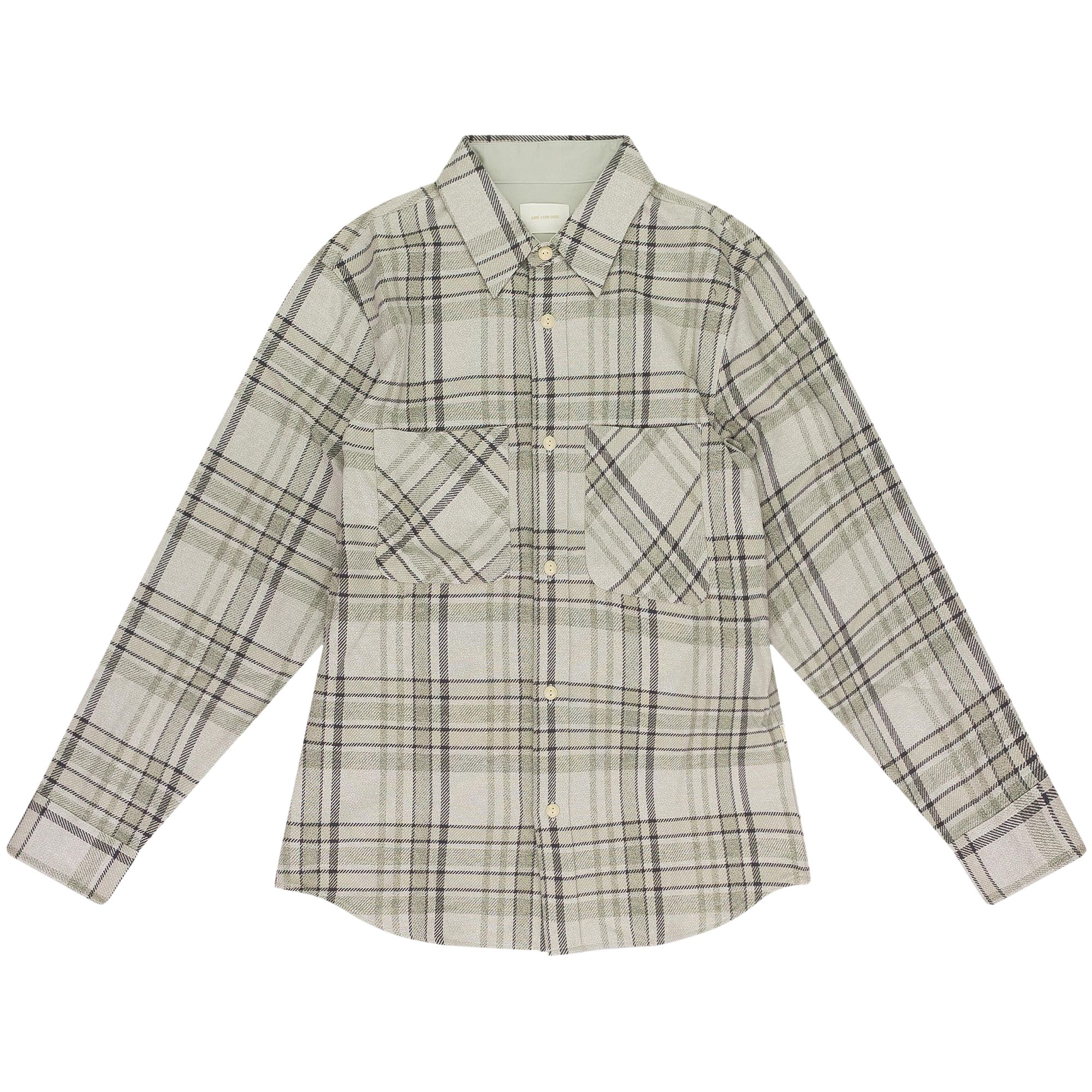 Pre-owned Aimé Leon Dore Plaid Cotton Button-down Shirt 'grey Plaid' | Men's Size Xs In Gray