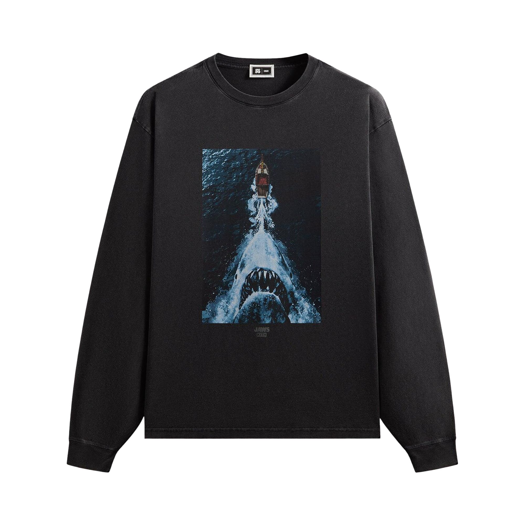 Pre-owned Kith For Jaws Boat Poster Vintage Tee 'black' | Men's Size Xl