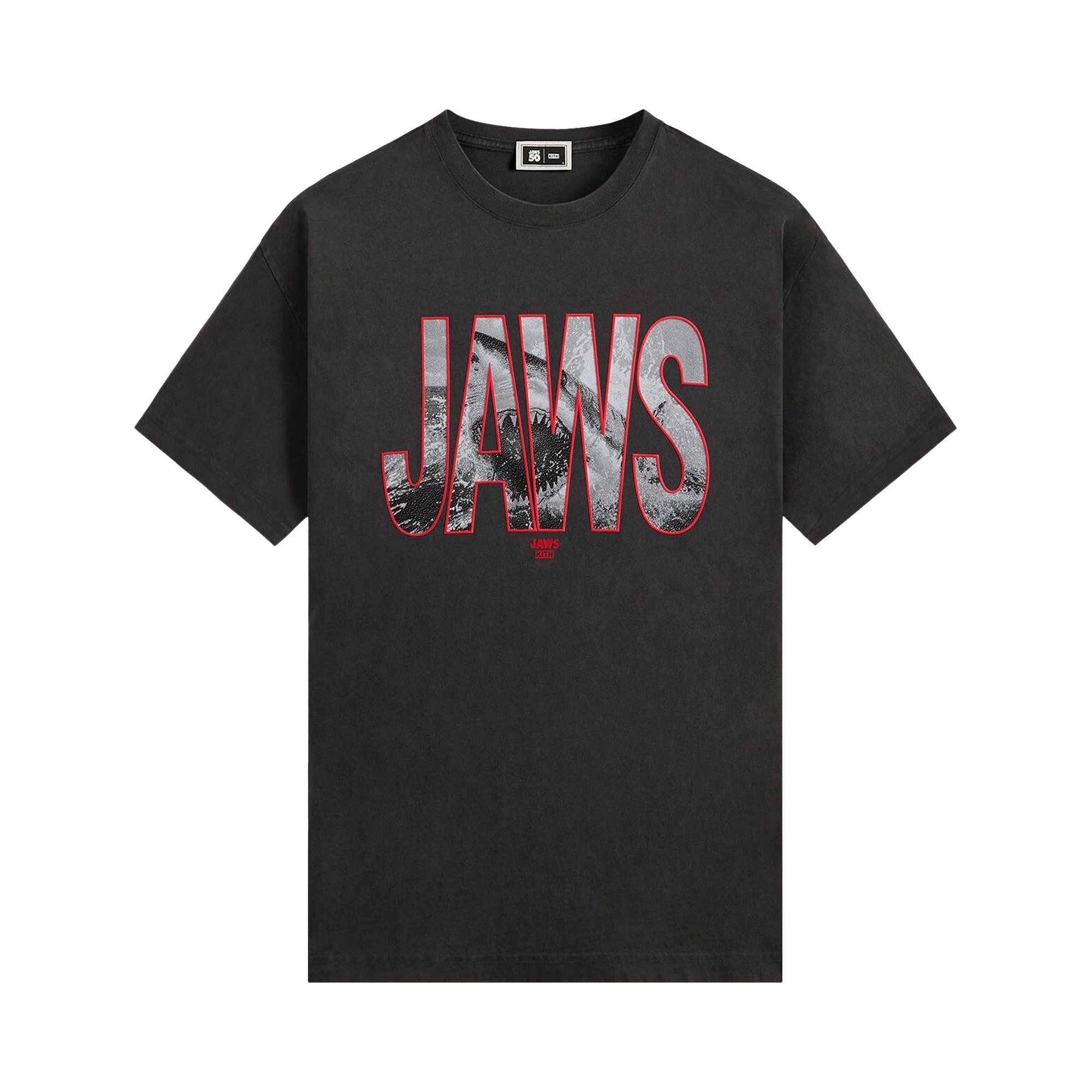 Pre-owned Kith For Jaws Shark Attack Vintage Tee 'black' | Men's Size L