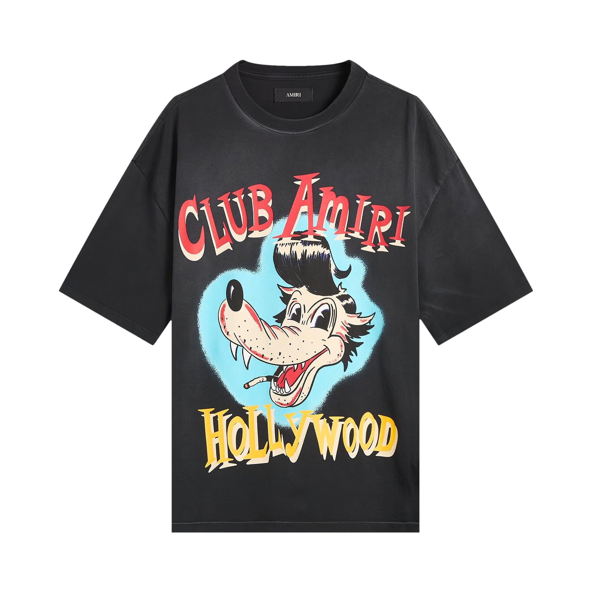 Pre-owned Amiri Club Wolf Oversized Tee 'black' | Men's Size Xxl