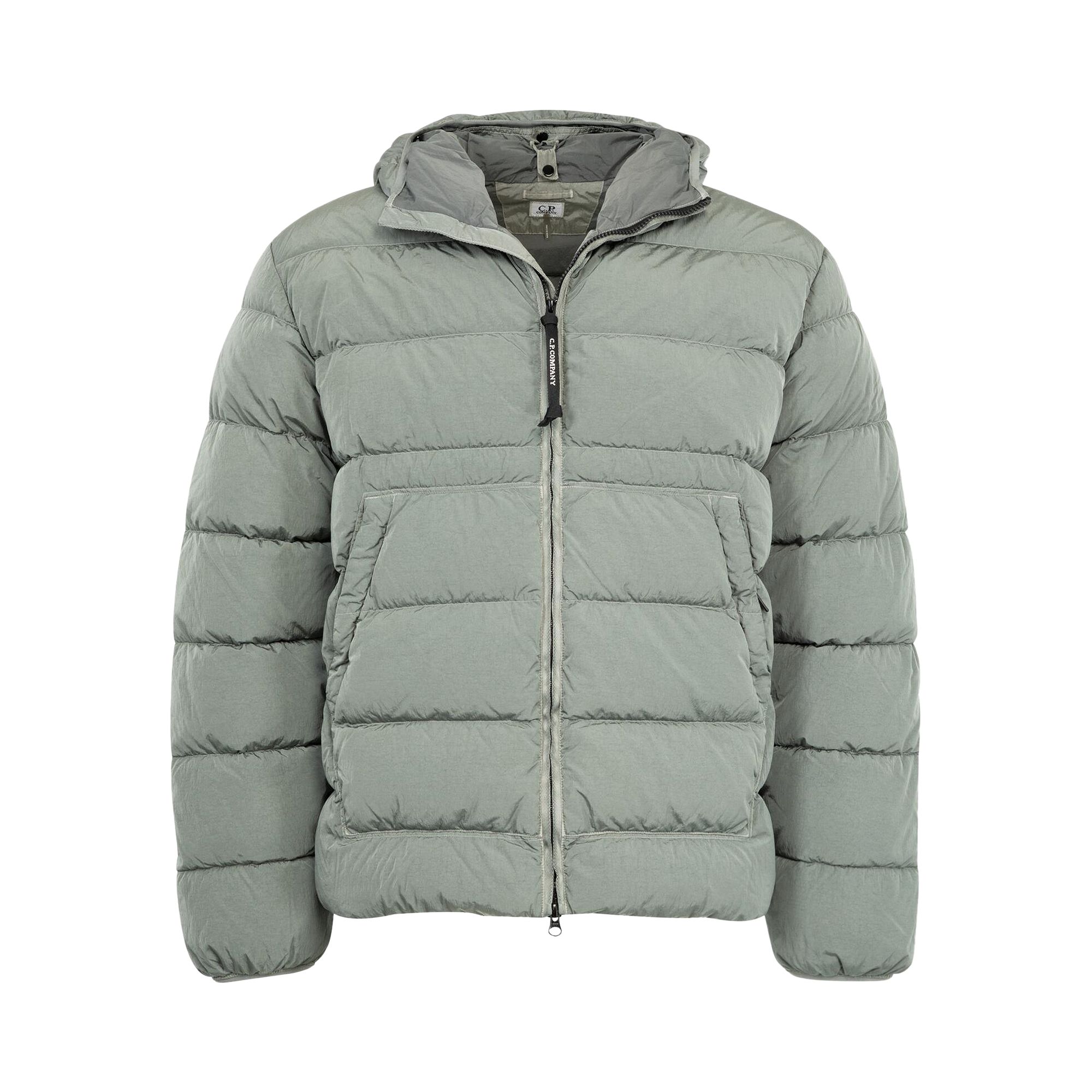 Pre-owned C.p. Company Chrome R Goggle Down Jacket 'gunmetal' | Grey | Men's Size L In Gray