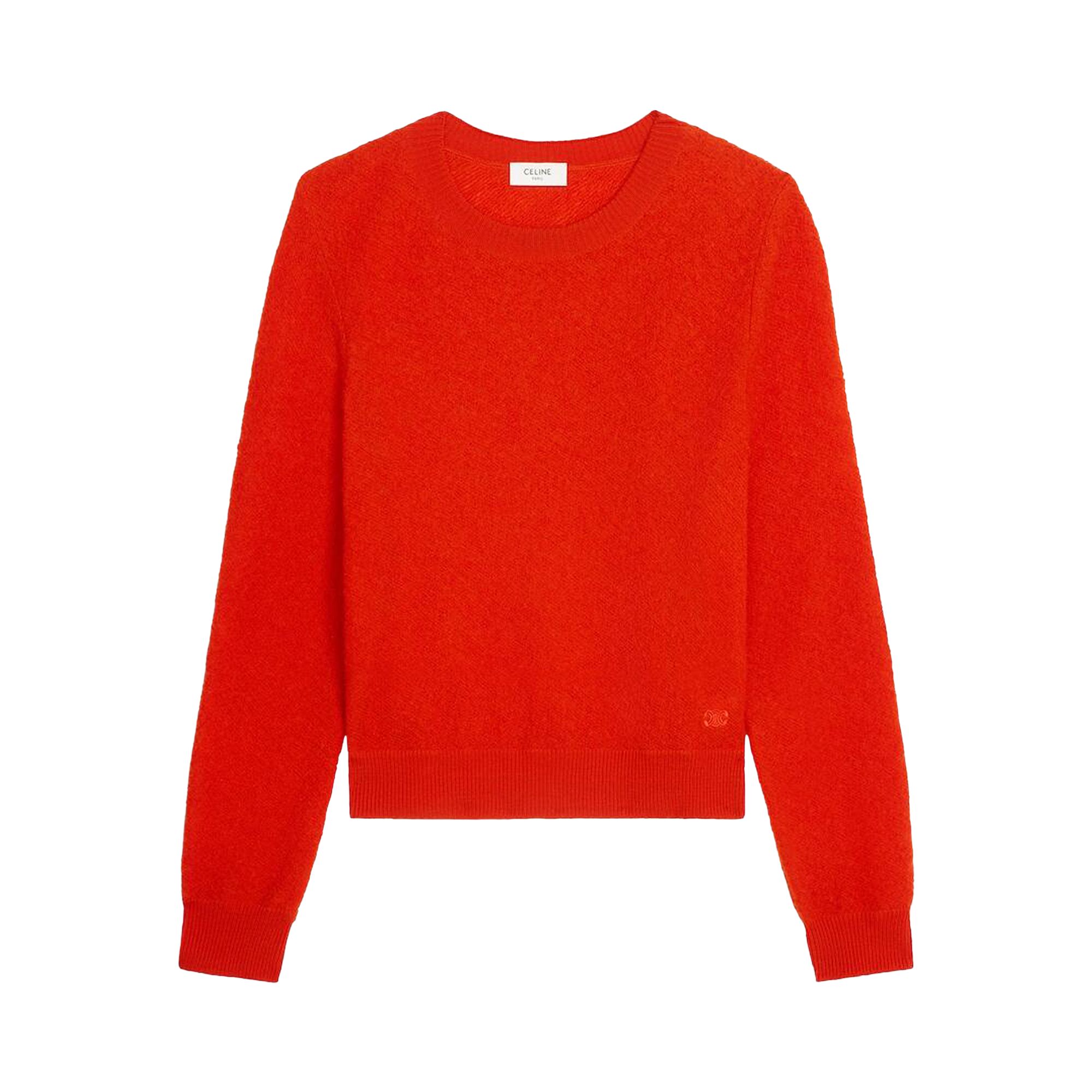 Pre-owned Celine Crewneck Sweater 'bright Red' | Men's Size M