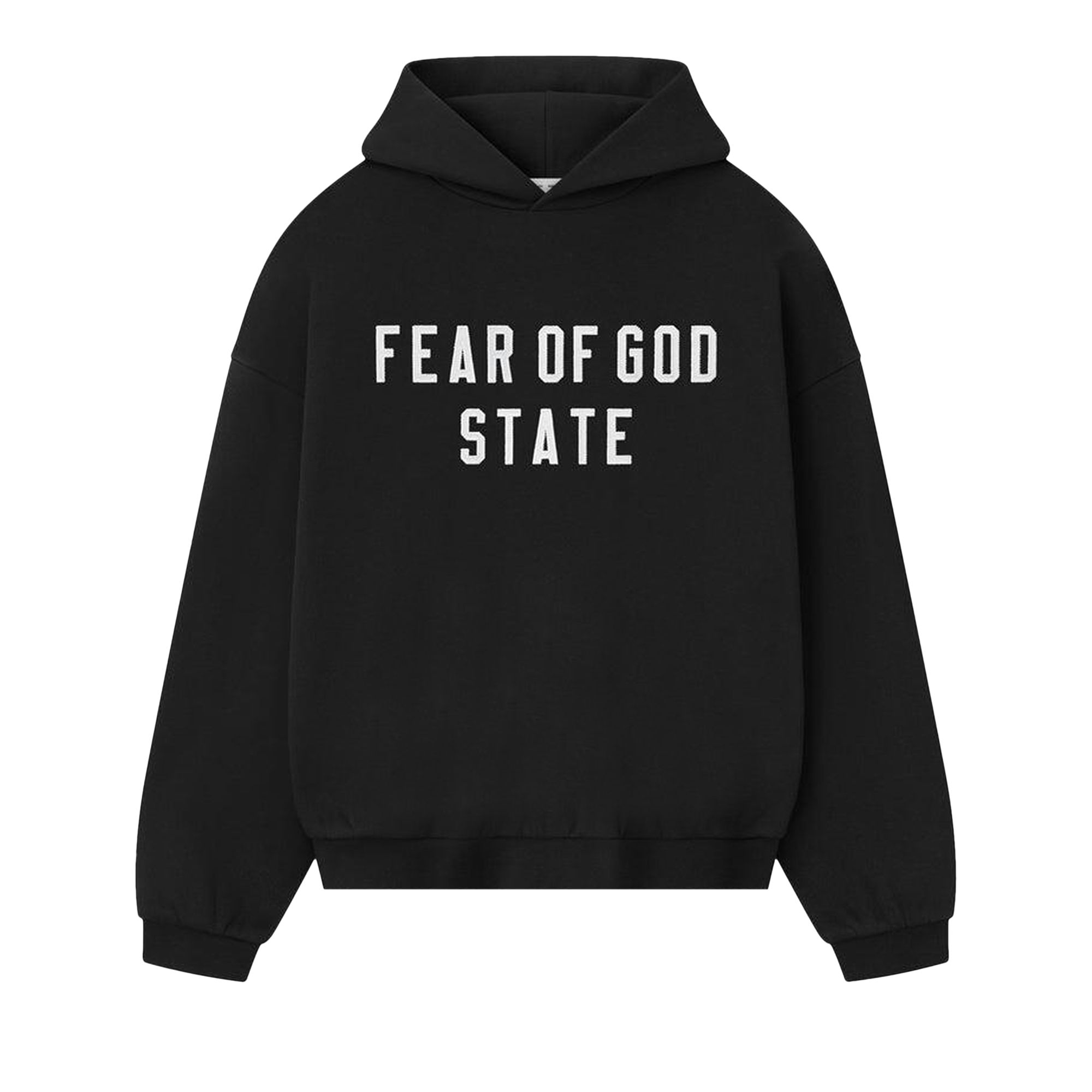 Pre-owned Essentials Fear Of God 90's Fit Fleece Hoodie 'jet Black' | Men's Size Xxl