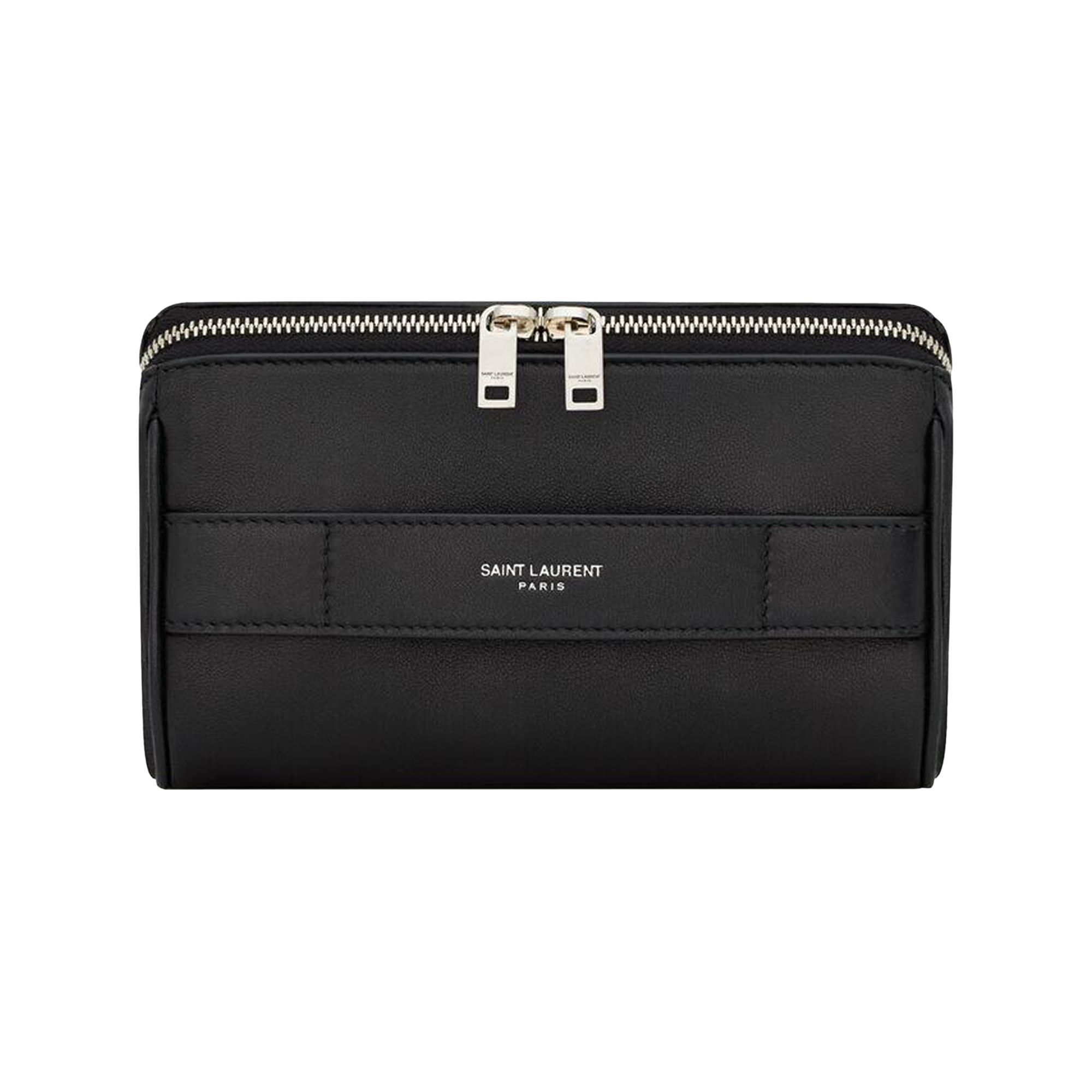 Pre-owned Saint Laurent Paris Small Vanity Case In Smooth Leather 'nero' | Black | Men's Size Onesize