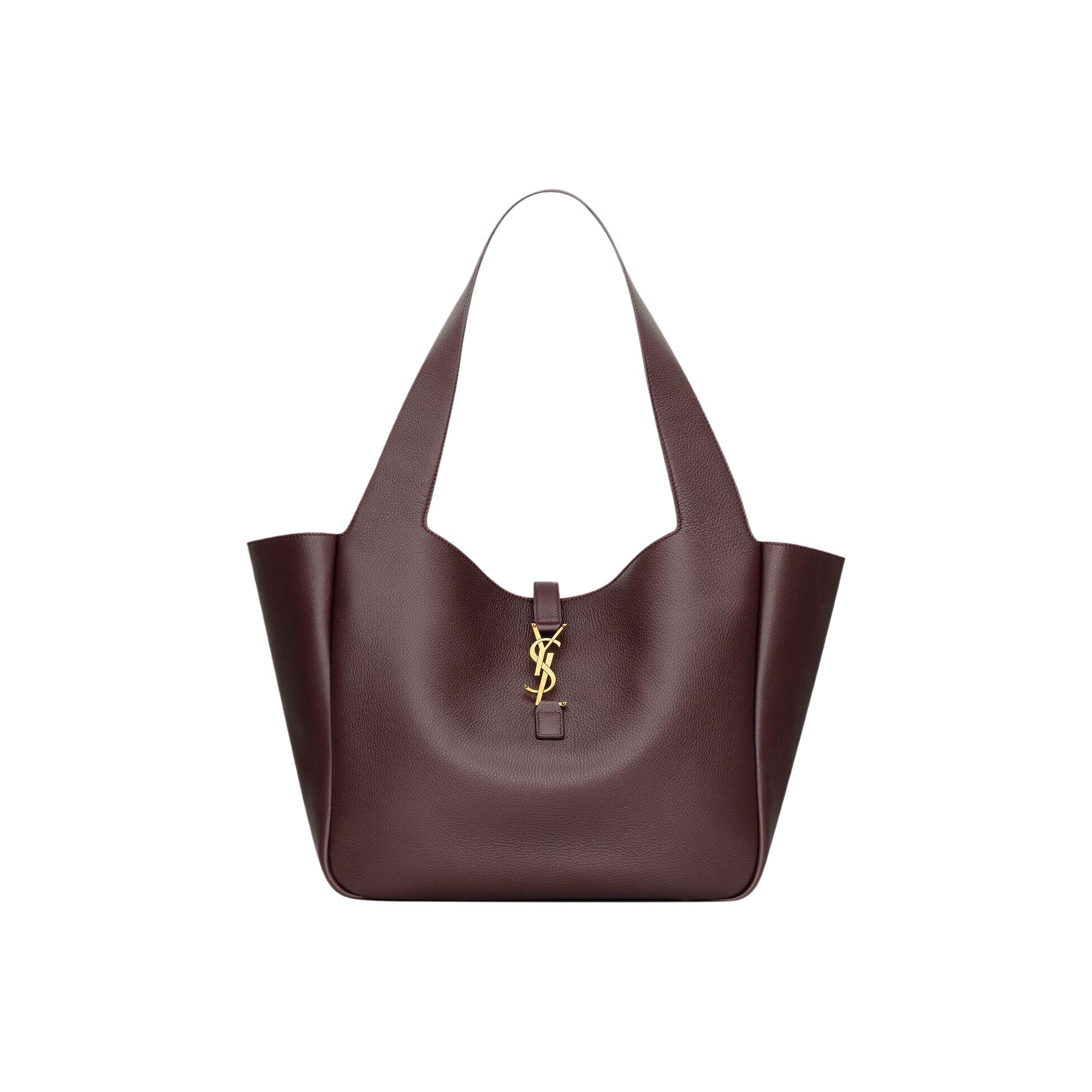 Pre-owned Saint Laurent Le 5 À 7 Bea In Grained Leather 'dark Currant' | Brown | Women's Size Onesize