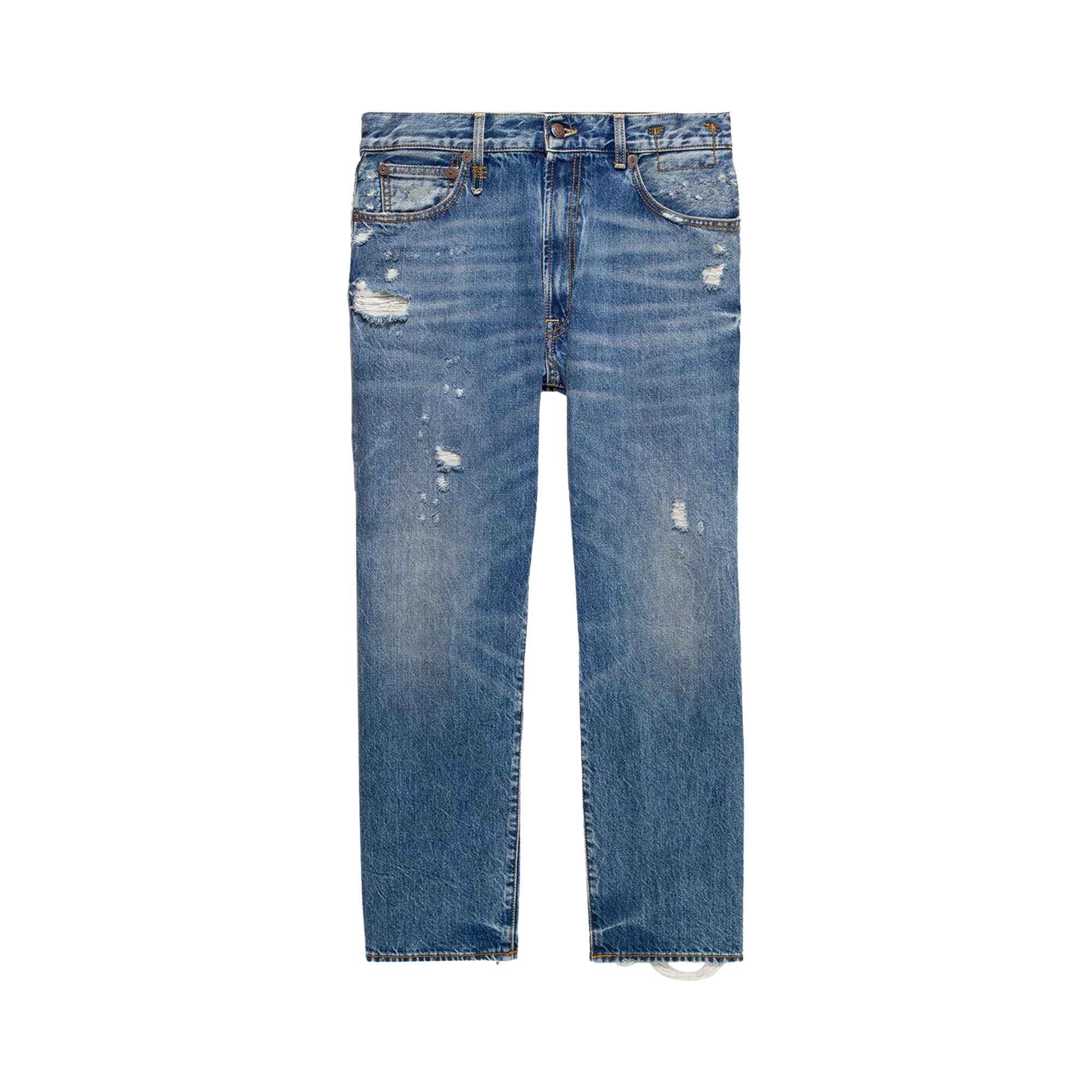 Pre-owned R13 Boyfriend Jean With Rips 'bain' | Blue | Women's Size 26