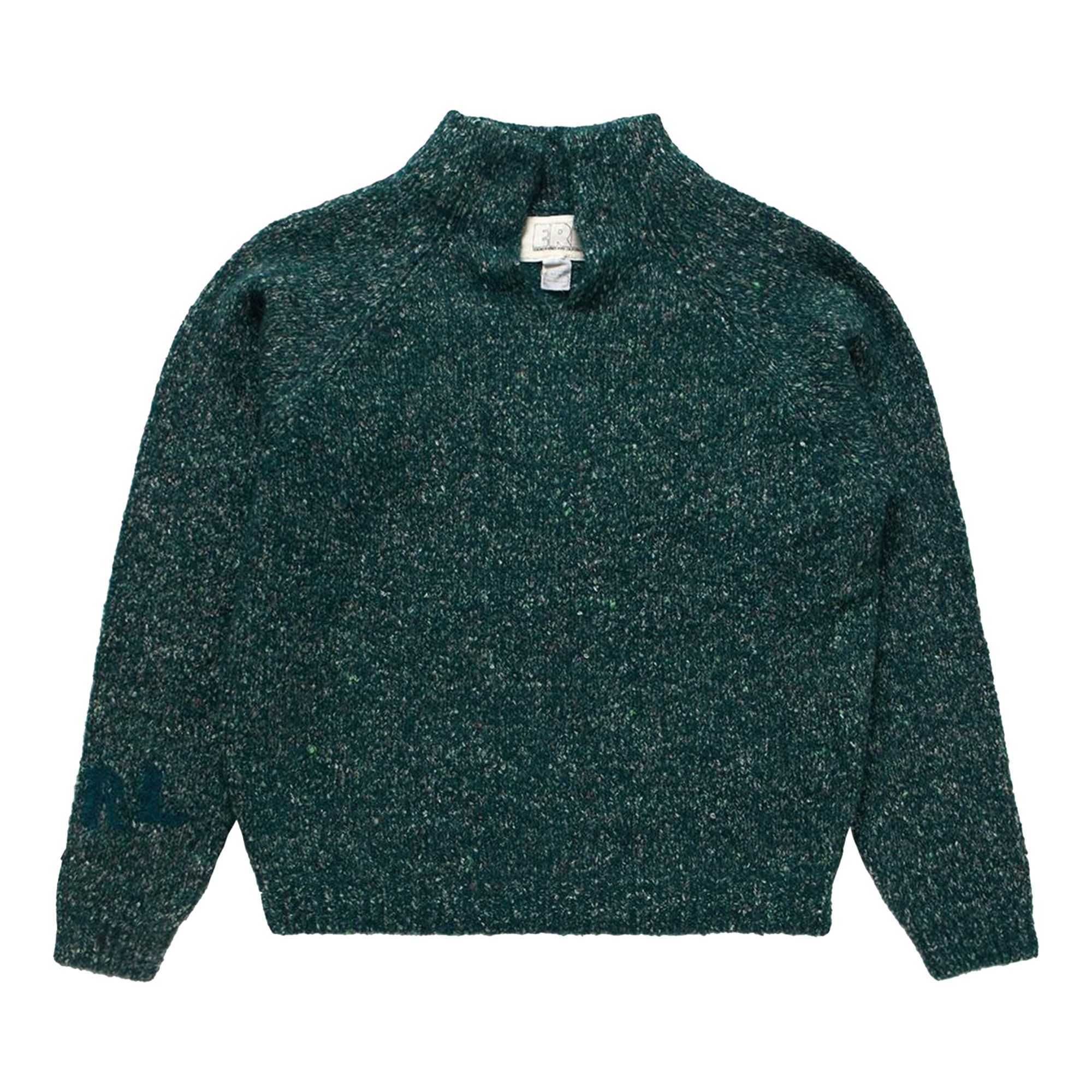 Pre-owned Erl Slit Neck Alpaca Sweater 'dark Green' | Men's Size Xl