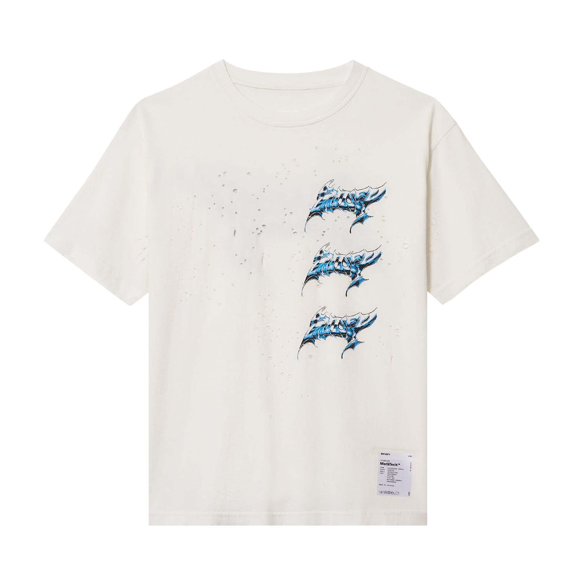 Pre-owned Satisfy Mothtech T-shirt Graffiti 'off White' | Men's Size S