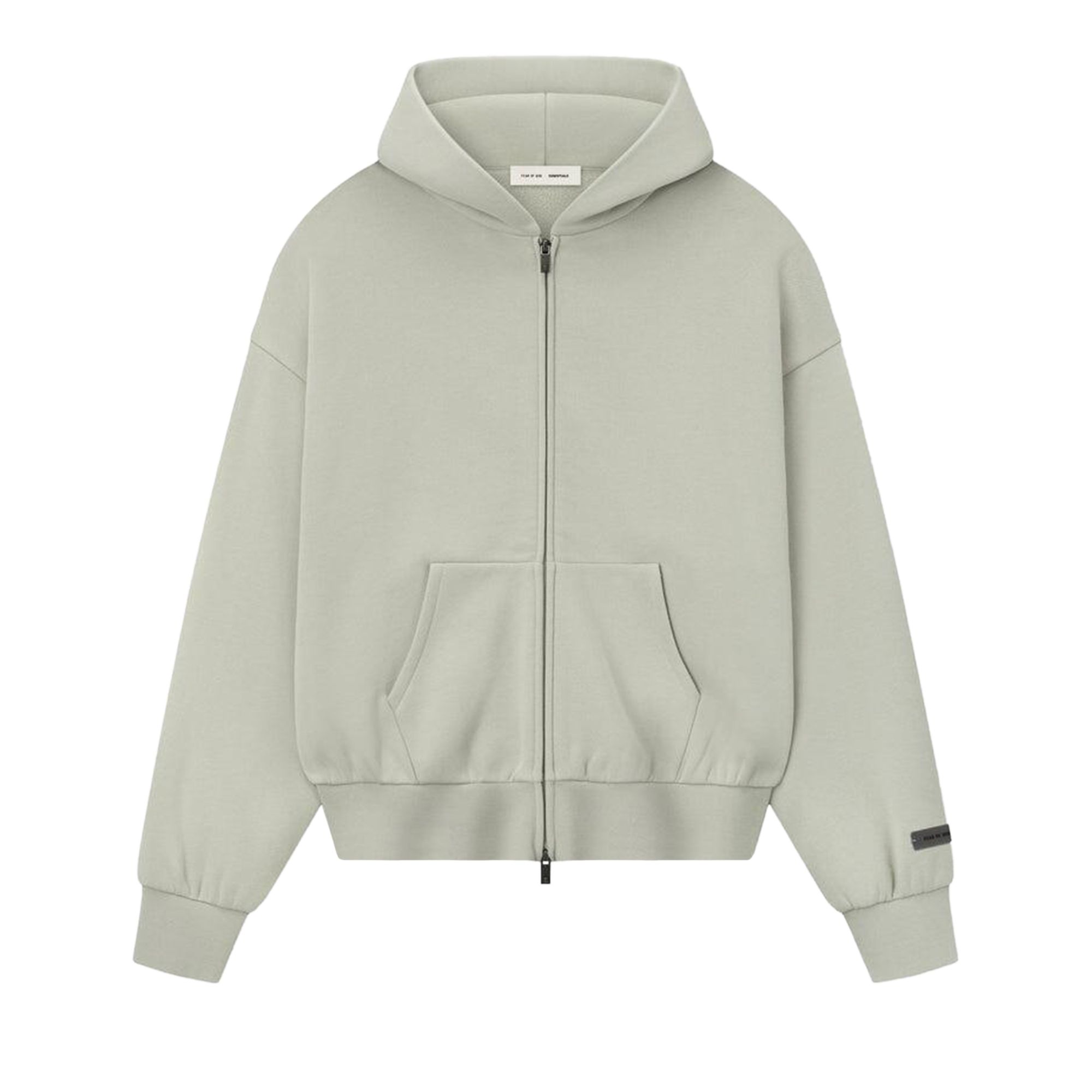 Pre-owned Essentials Fear Of God Classic Full Zip Hoodie 'abbey Stone' | Grey | Men's Size Xxl In Gray