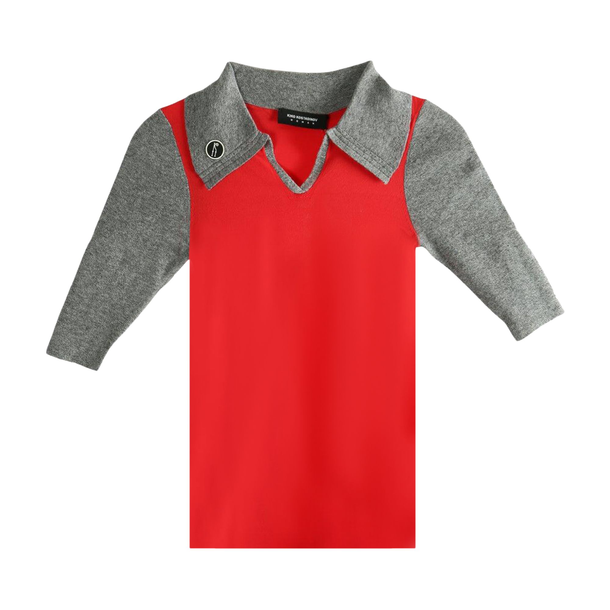 Pre-owned Kiko Kostadinov Larissa Knit Polo 'vermillion Red' | Women's Size 38